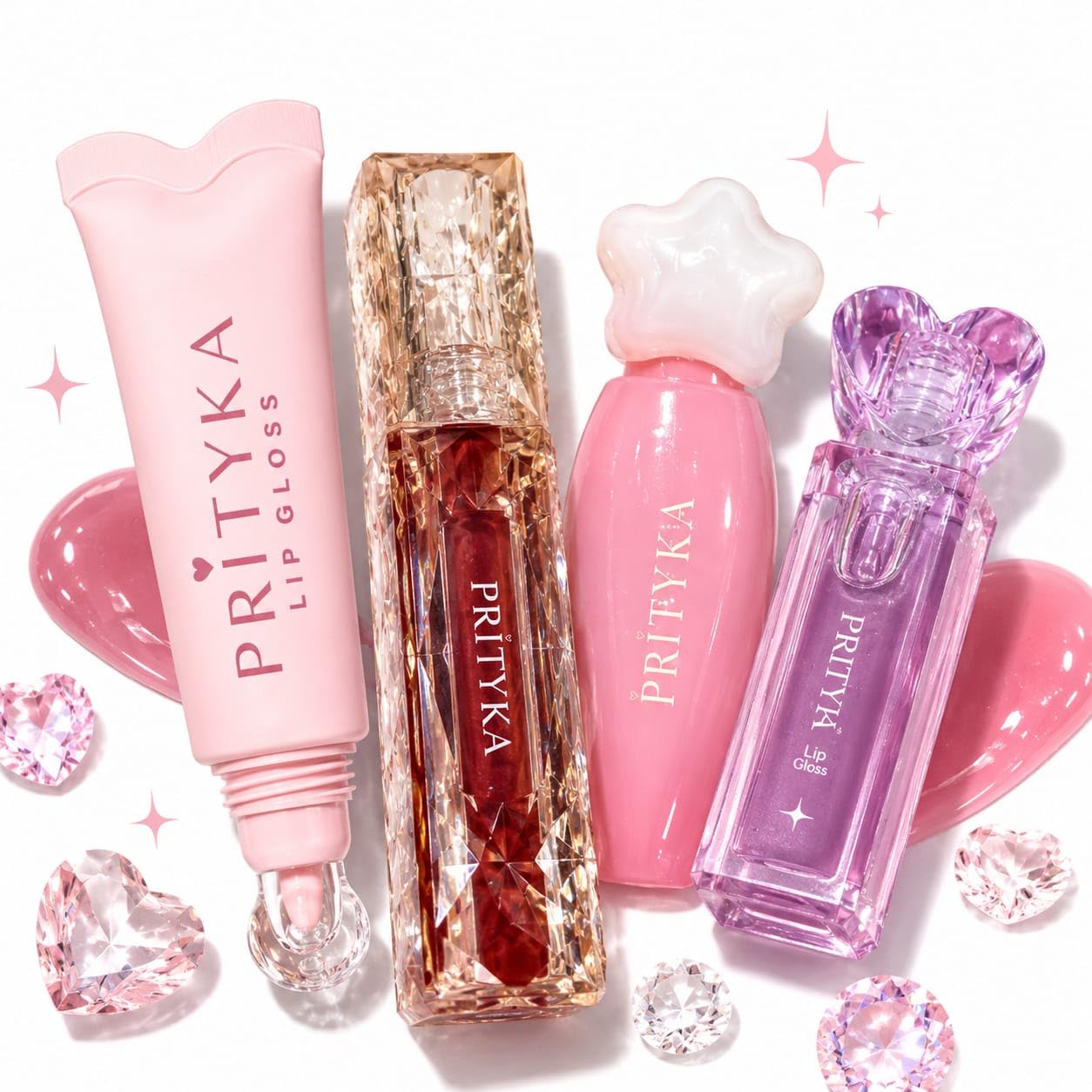 Prityka Lip Oil Combo Set For Women | Hydrating High Shine Lip Gloss | NonSticky Long Lasting Glossy Finish | Moisturizing Lip 
