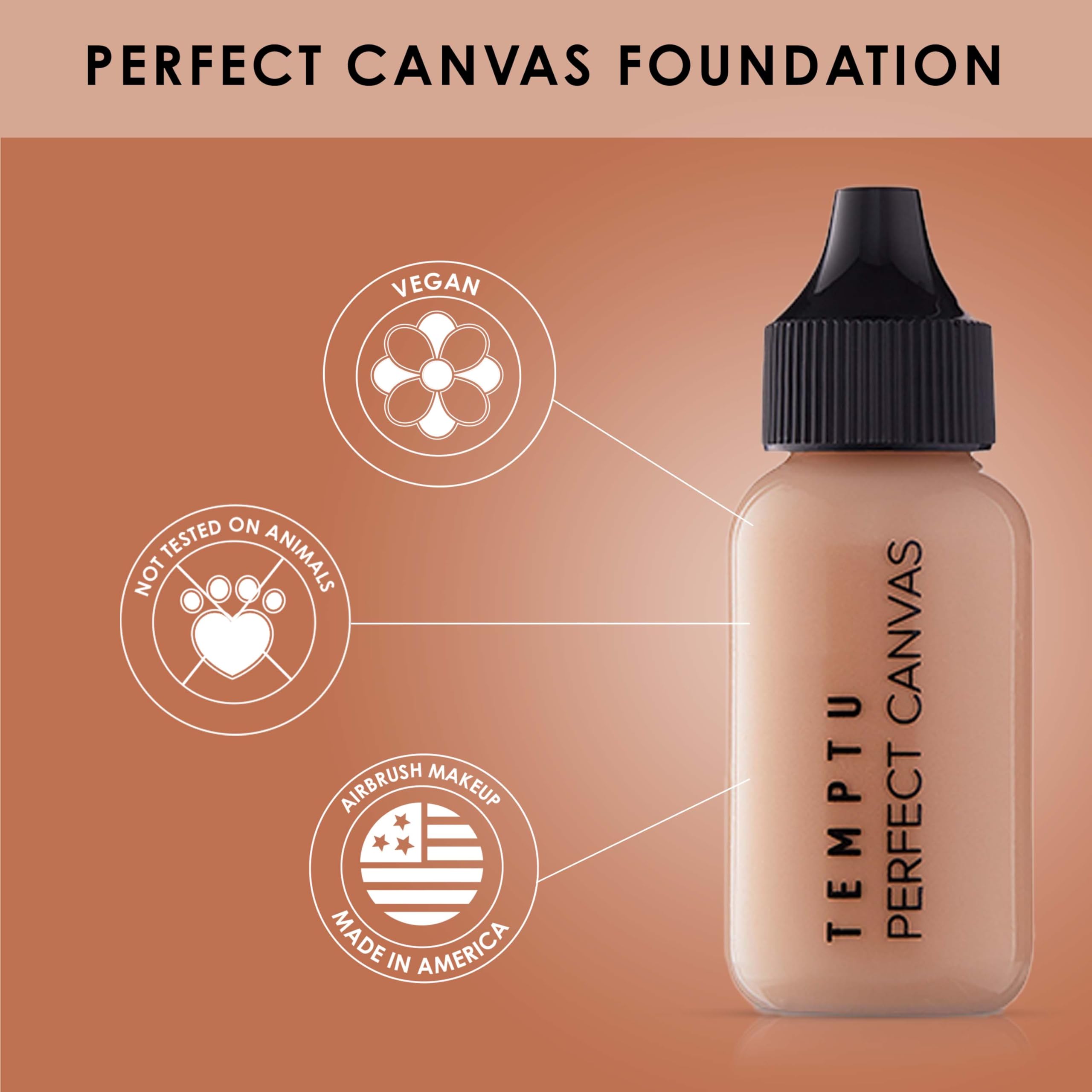 Temptu Perfect Canvas Hydra Lock Foundation, Birch, 1 Fl Oz