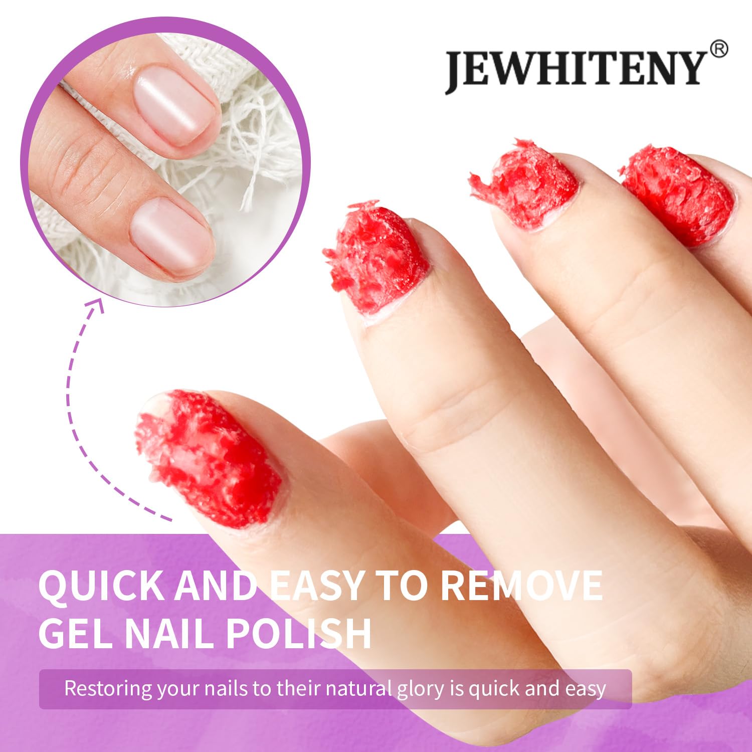 Jewhiteny 10Ml Gel Nail Polish Remover 2Pcs Professional Gel Remover For Nails 3-5 Minutes Gel Nail Remover Easy And Quick Remov