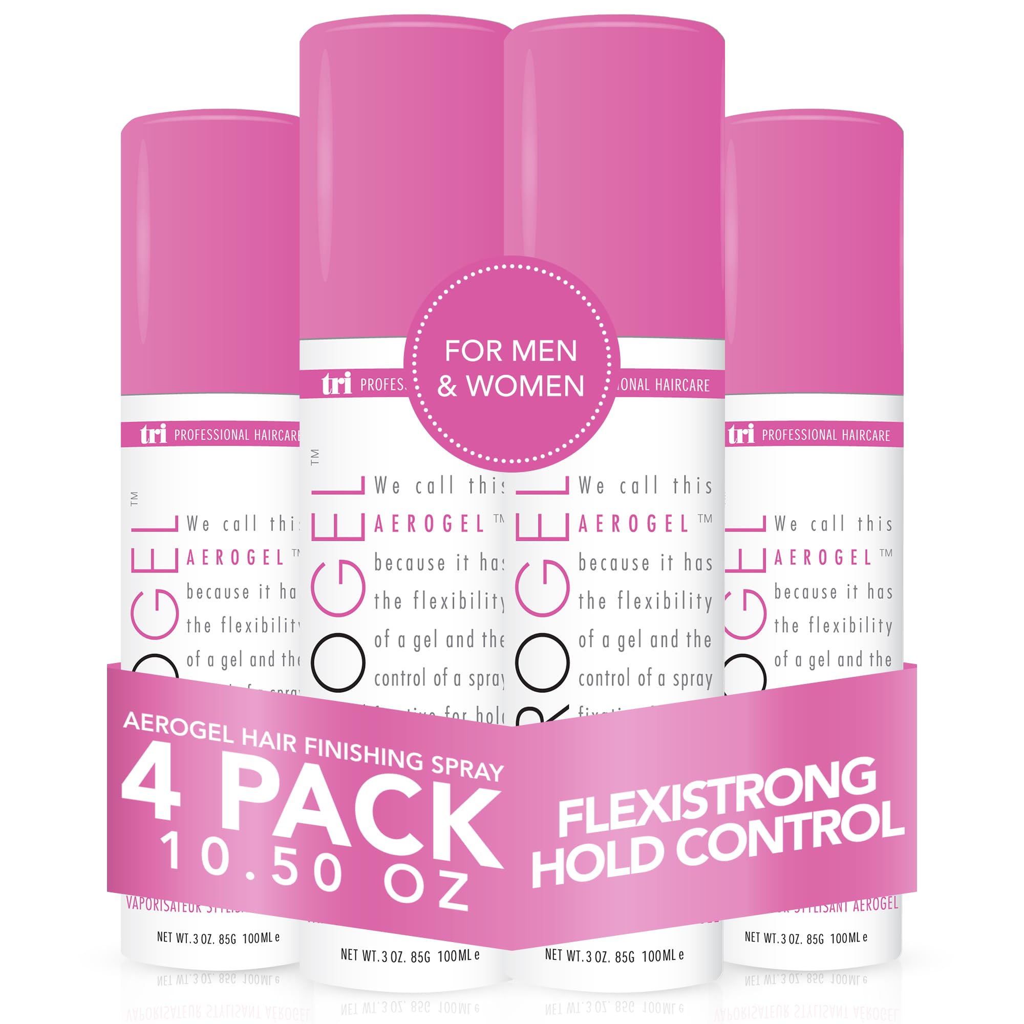 TRI Aerogel Hair Spray - Extra Hold, Free & Clear Hairspray for Women, Travel, Volume Fixer & Non-Sticky Essentials, Flexible Ho