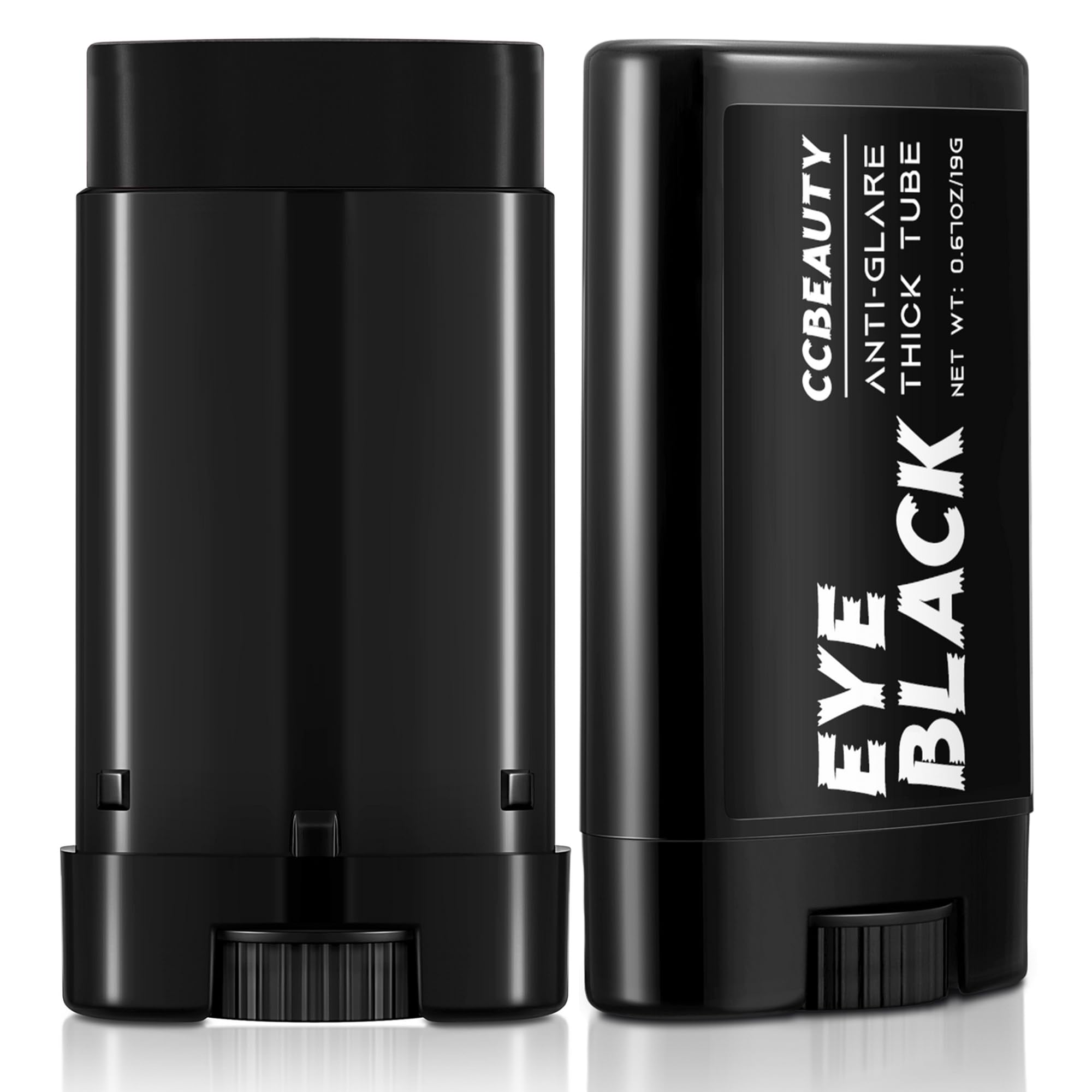 CCBeauty 2Packs Eye Black Baseball Bulk, Drip Stick EyeBlack Football Sport Accessories, Grease Black Face Body Paint for Softba