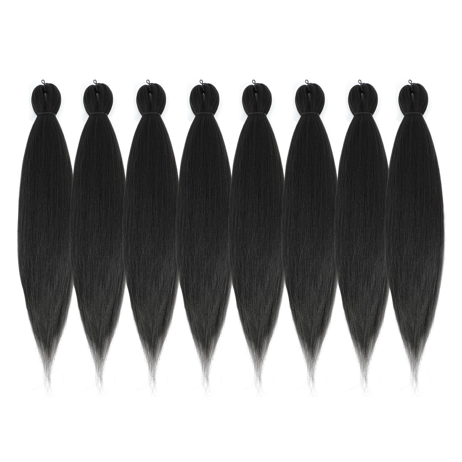 Difunee Pre-Stretched Braiding Hair - 14 Inch 8 Packs Dark Brown Mid-Length Braiding Hair For Twist Or Box Braids, Yaki Texture