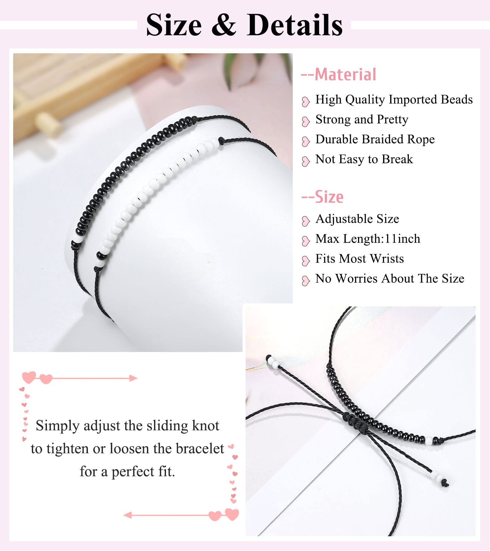 UNGENT THEM Gifts for Her Girlfriend Valentines I Love You Anniversary Birthday Romantic Gf Bracelet