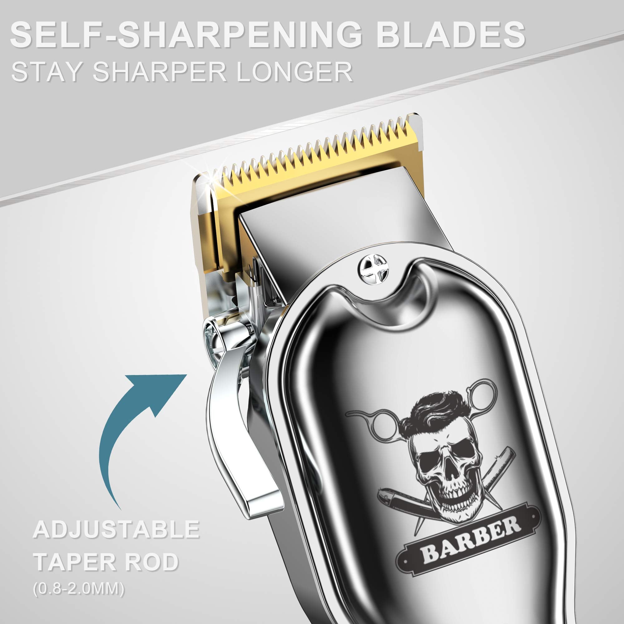Hatteker Hair Cutting Kit Pro Hair Clippers For Men Professional Barber Clippers Ipx7 Waterproof Cordless Beard / Hair Trimmer