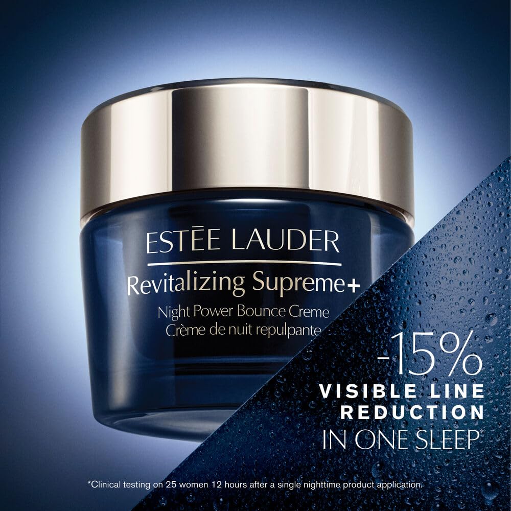 Est  E Lauder Revitalizing Supreme+ Night Power Bounce Cream Moisturizer With Peptides For Firmness, 1.7 Ounce