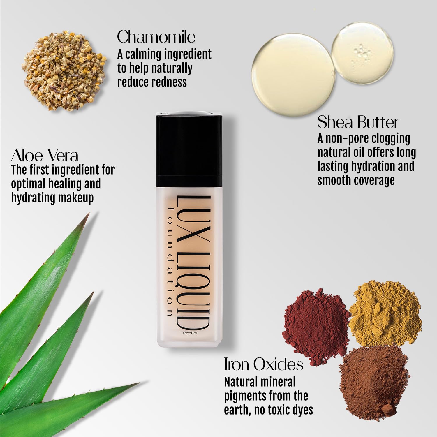 Baeblu Organic Lux Liquid Foundation Samples, Cappuccino, Maple, Toffee