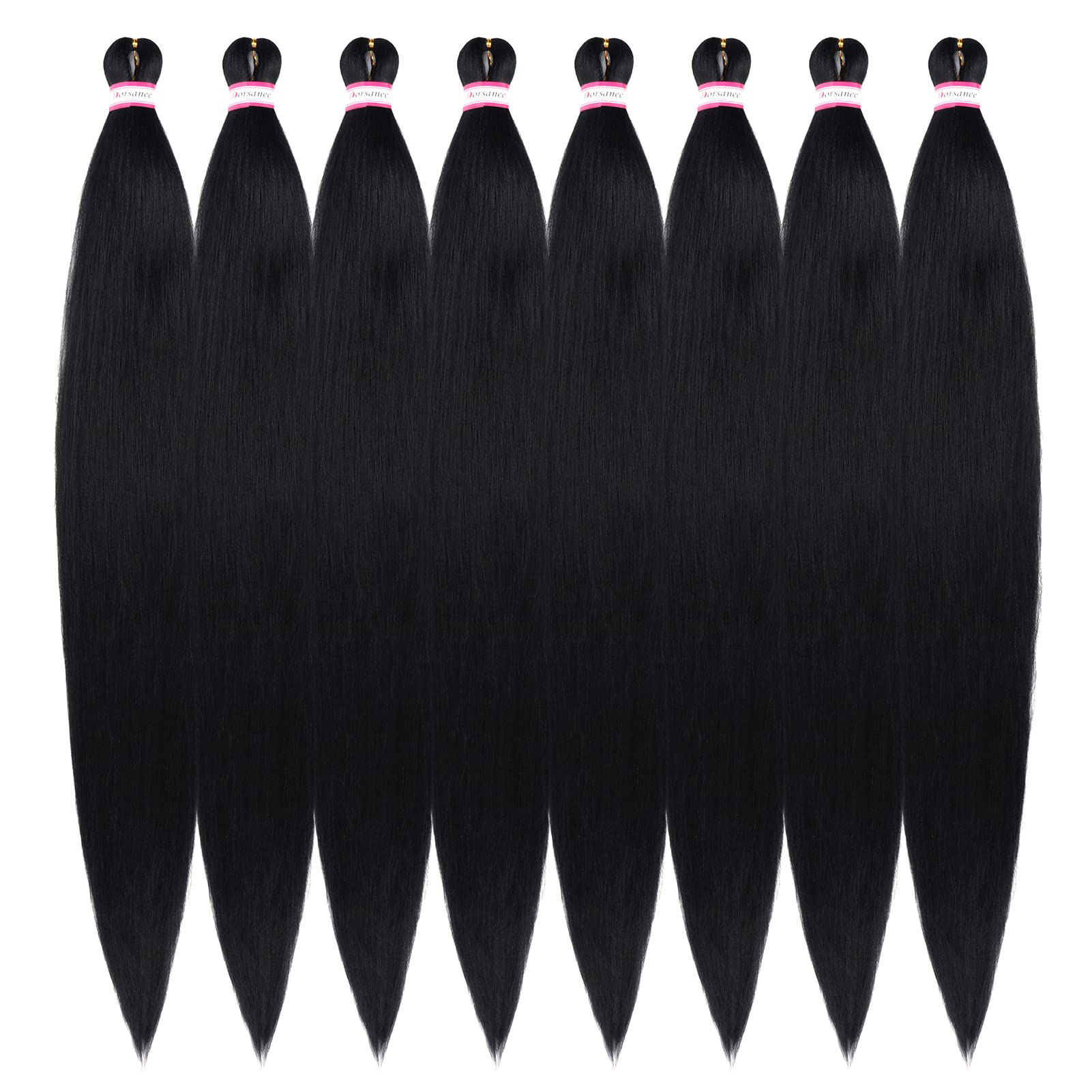 Pre Stretched Braiding Hair 8 Packs 42 Inch Natural Black Color Long Professional Hair For Braiding Twist Braids Itch Free Hot W
