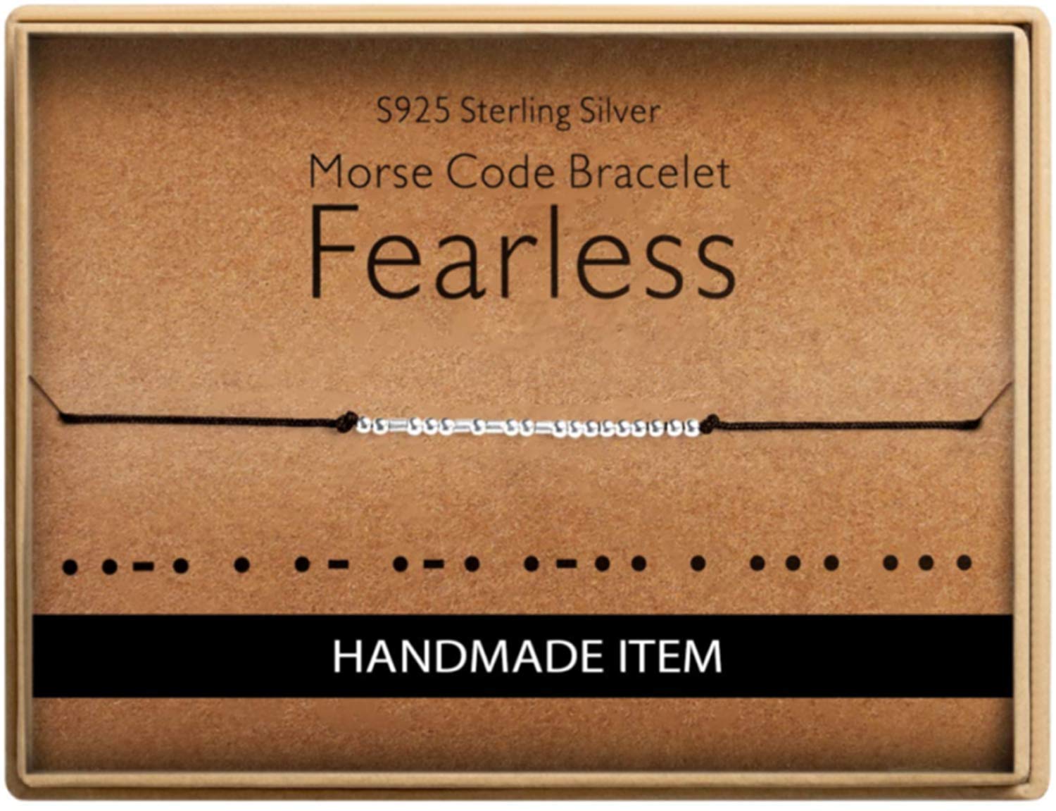 Inspirational Gifts for Women Fearless Bracelet for Women Morse Code Bracelet for Women Fearless Jewelry for Women