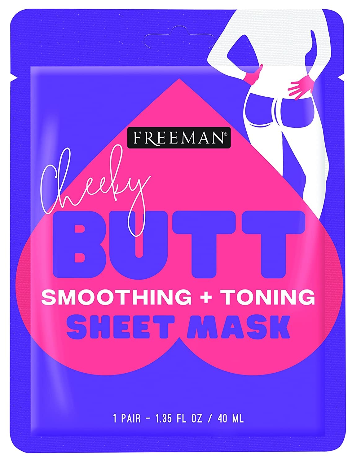 FREEMAN Travel Size Cheeky Butt Smoothing + Toning Sheet Mask