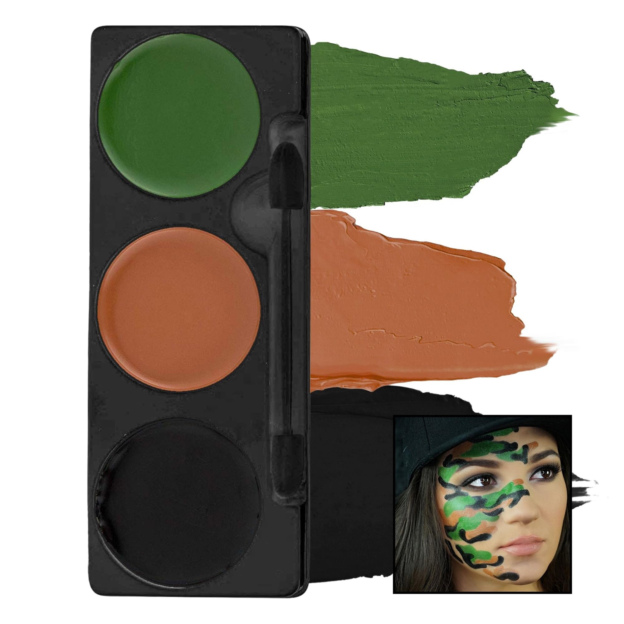 Mehron Makeup Tri-Color Character Makeup Palette | Halloween, Special Effects and Theater Cream FX Palette | Face Paint .7 oz (2