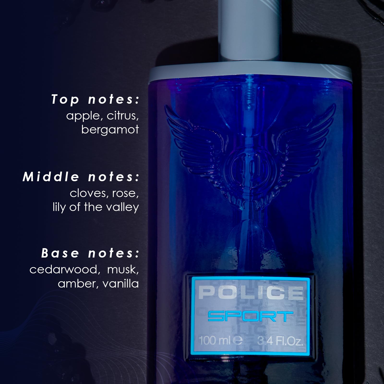 Police Sport For Men - Light Long Lasting Top Mens Cologne Spray - Wild And Original Male Fragrance For Those At The Top - Fruit