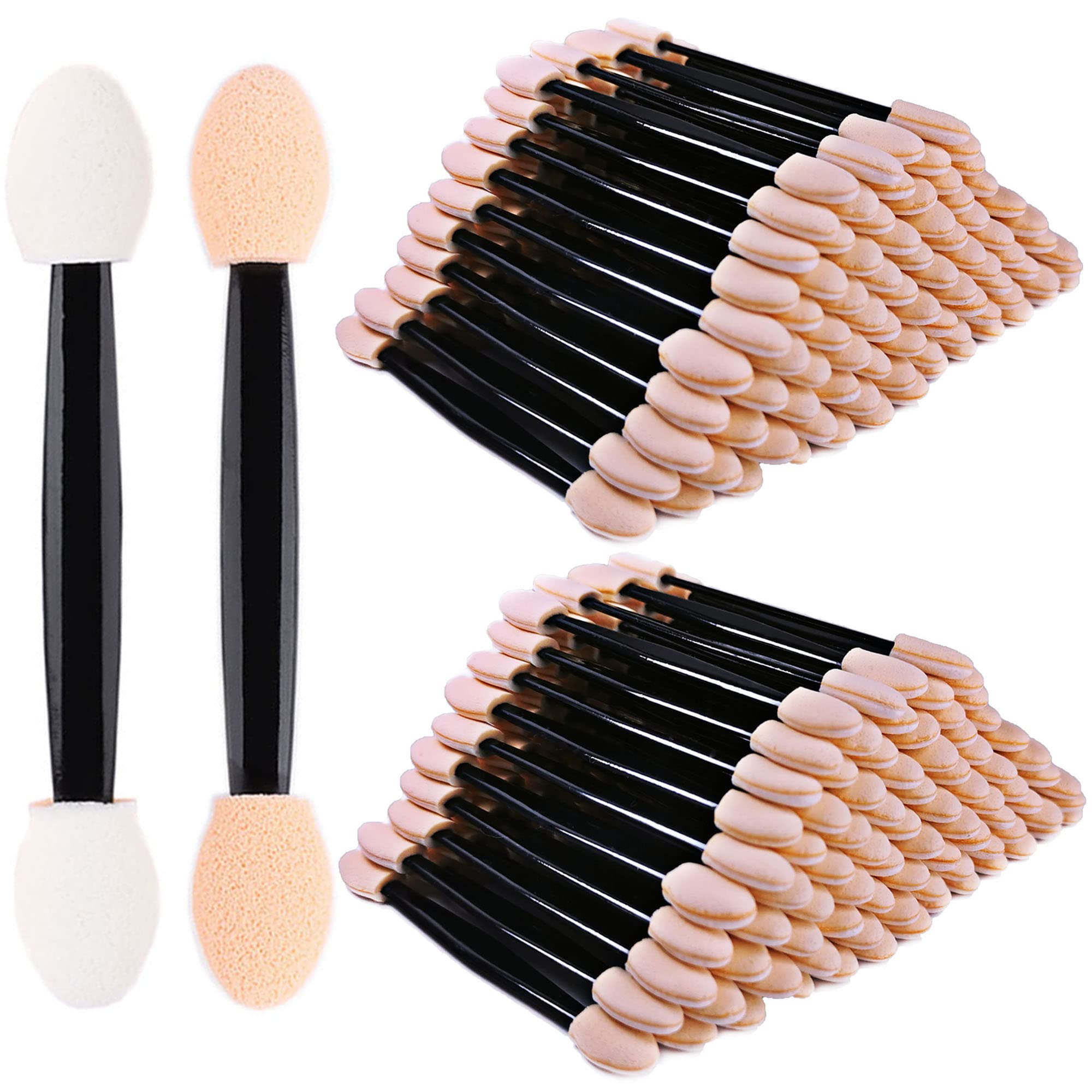 ZYIGYI 400 PCS Disposable Eyeshadow Brushes, Sponge Makeup Applicators Dual Sides
