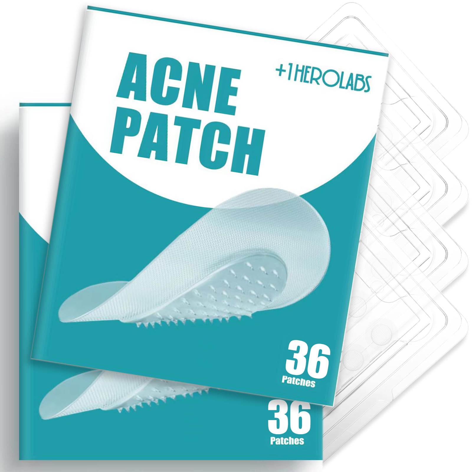+1HEROLABS Microdart Acne Patch - Hyaluronate, Salicylic Acid, Vitamin C, Microdart Pimple Patch for Deep, Early Stage and Hidde