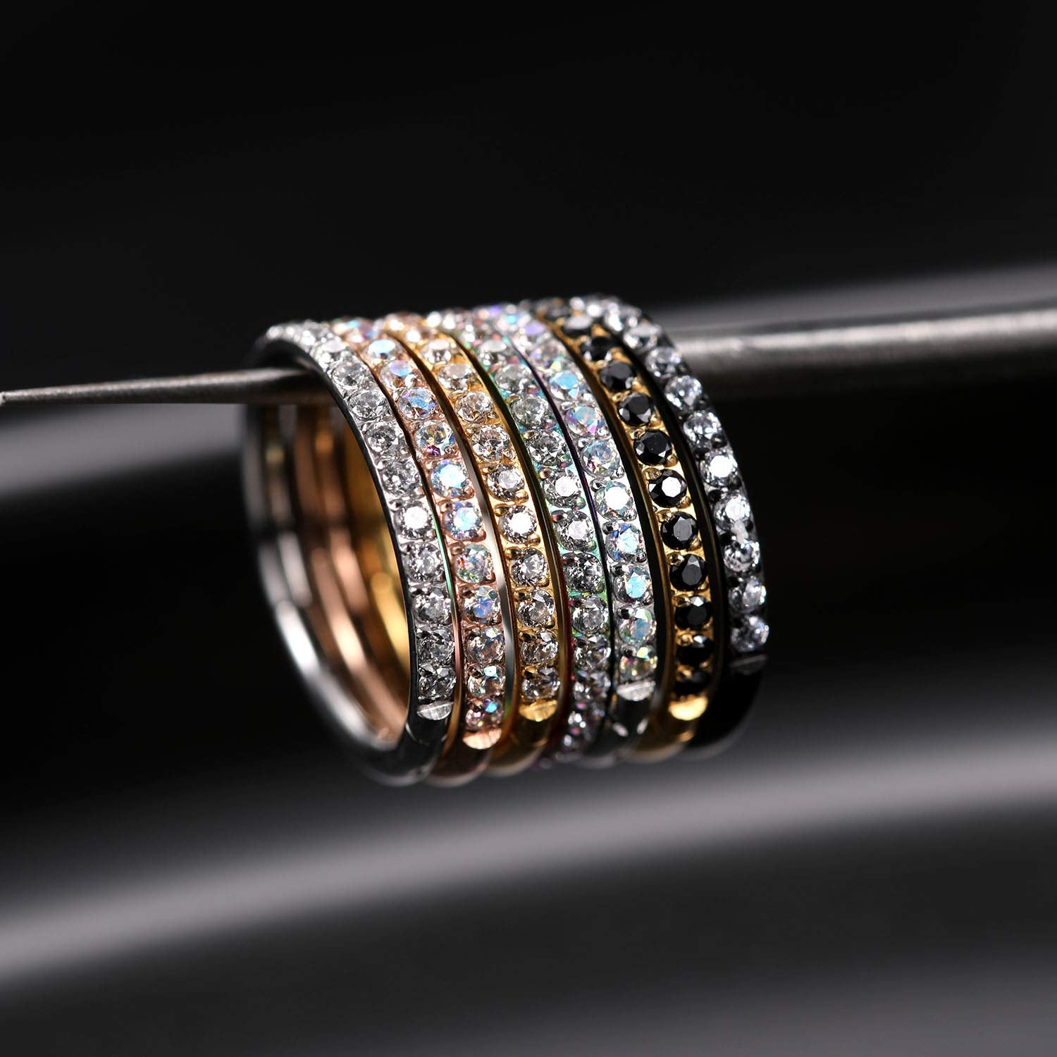 FUNLMO 14G Helix Daith Snug Piercing Jewelry 7mm Cartilage Tragus Rook Earrings CZ Cartilage Earring Hoop Septum Jewelry Septum