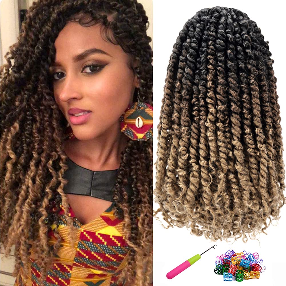 8 Packs Passion Twist Hair 12 Inch Pre-Twisted Passion Twist Crochet Hair Pre-Looped Crochet Braids For Women Passion Twists Bra
