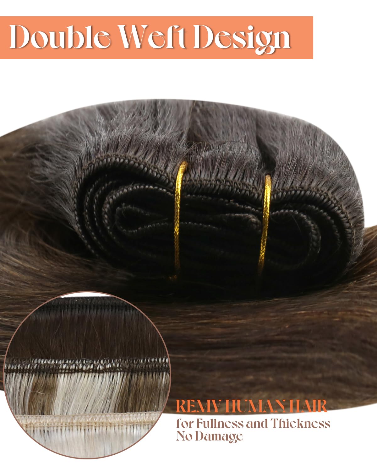 Sunny 120g Weft Hair Extensions Human Hair Balayage Sew in Hair Extensions Real Human Hair Balayage Sew in Bundles Human Hair Da