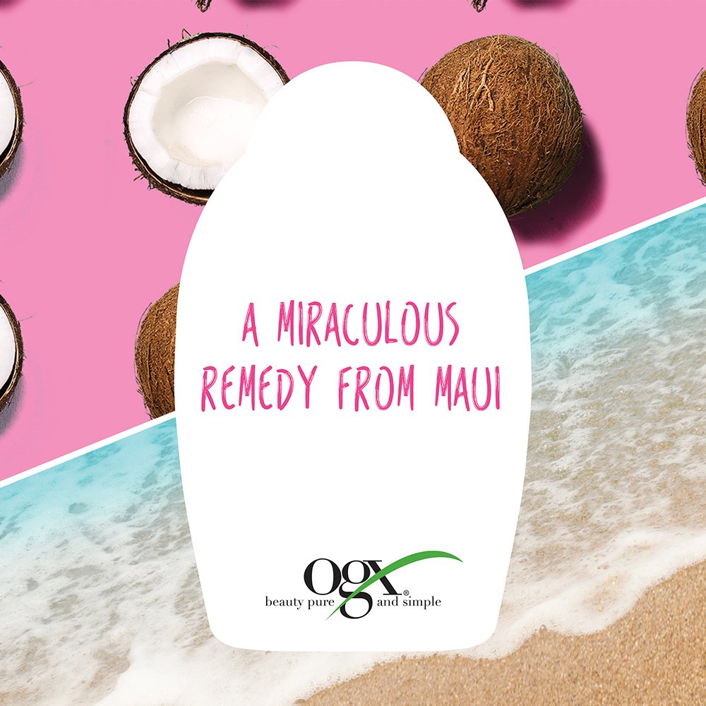 Ogx Shampoo Coconut Miracle Oil 13 Ounce X-Strength (385Ml) (2 Pack)