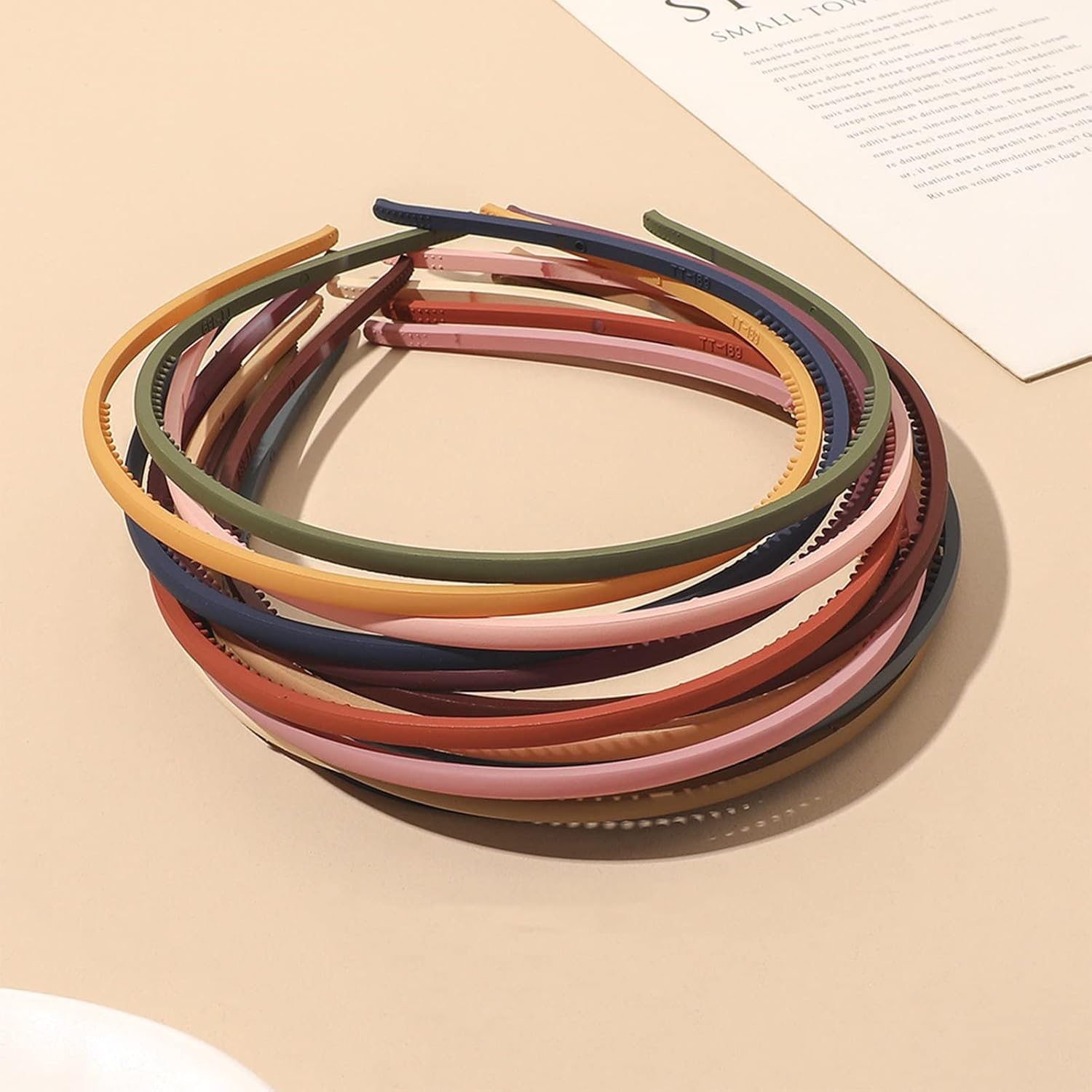 Ziory Fashion Plastic Matte Hair Band For Women And Girls (Pack Of 12)