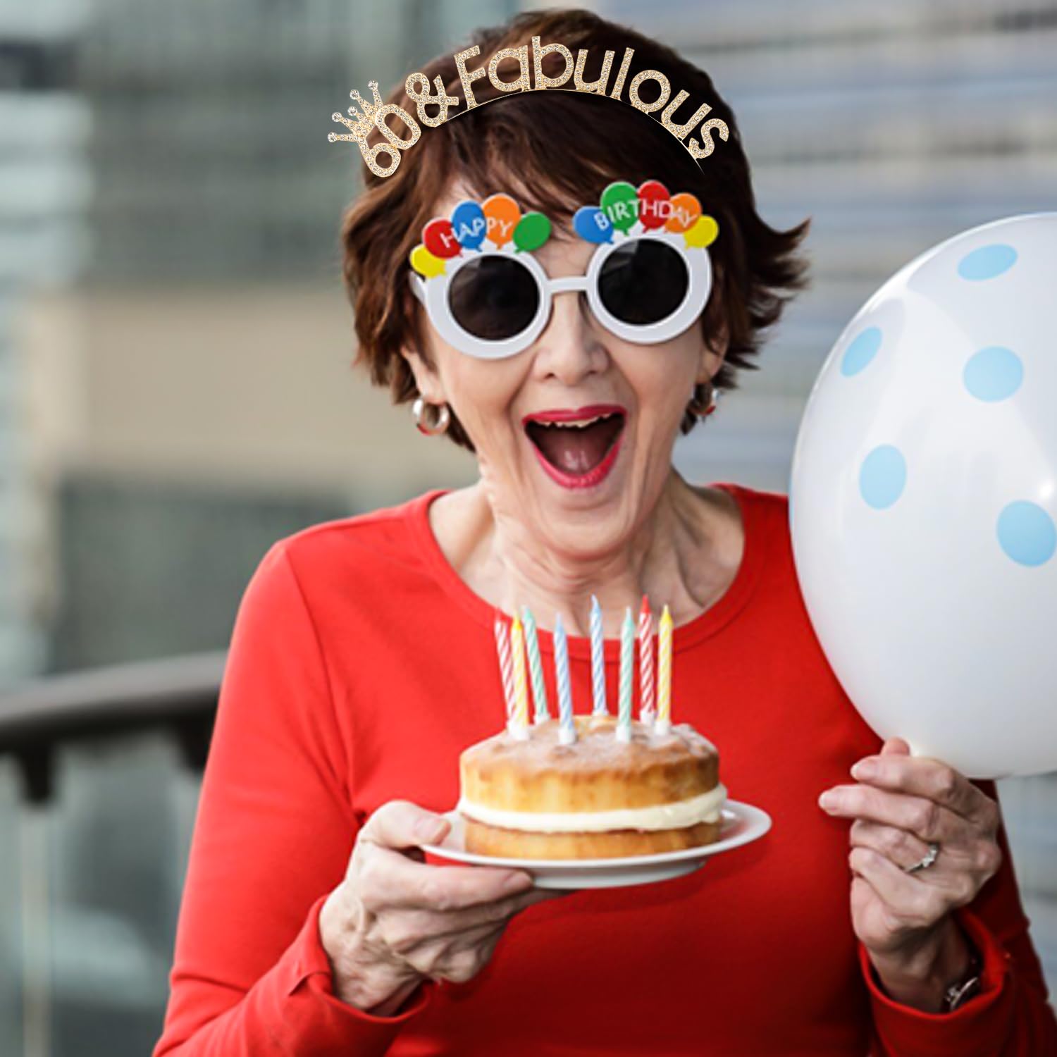 Atoden 60Th Birthday Decorations - Fabulous Gold Tiara Crown, Headband, Party Favors And Accessories For Her 60Th Birthday