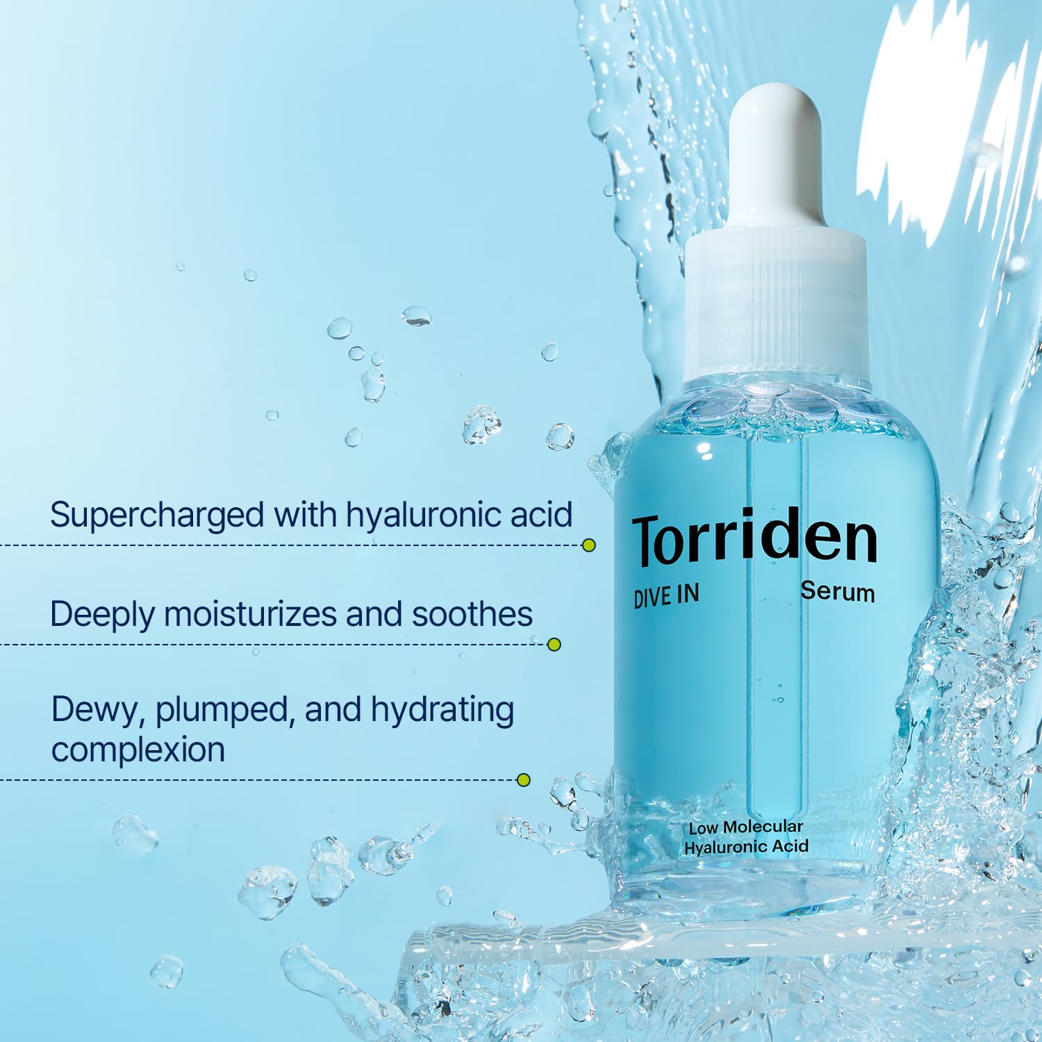 Torriden Dive-In Low-Molecular Hyaluronic Acid Serum, 169 Fl Oz  Fragrance-Free Face Serum For Dry, Dehydrated, Oily Skin  Vegan