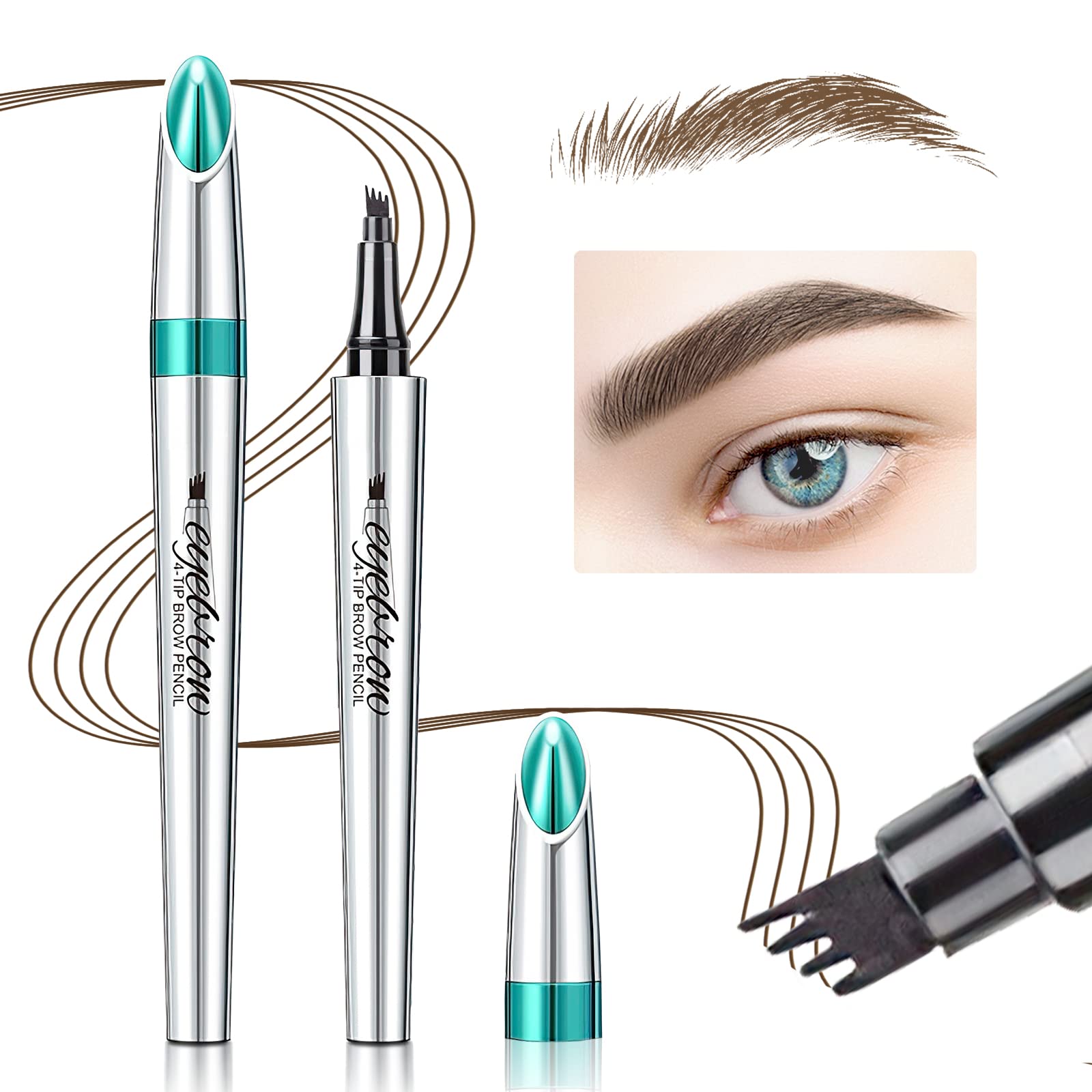 Eyebrow Pencil Eyebrow Microblading Pen - Eye Makeup Eyebrow Pen Micro 4 Point Brow Pen Lift & Snatch Eyebrow Microblading Pen L