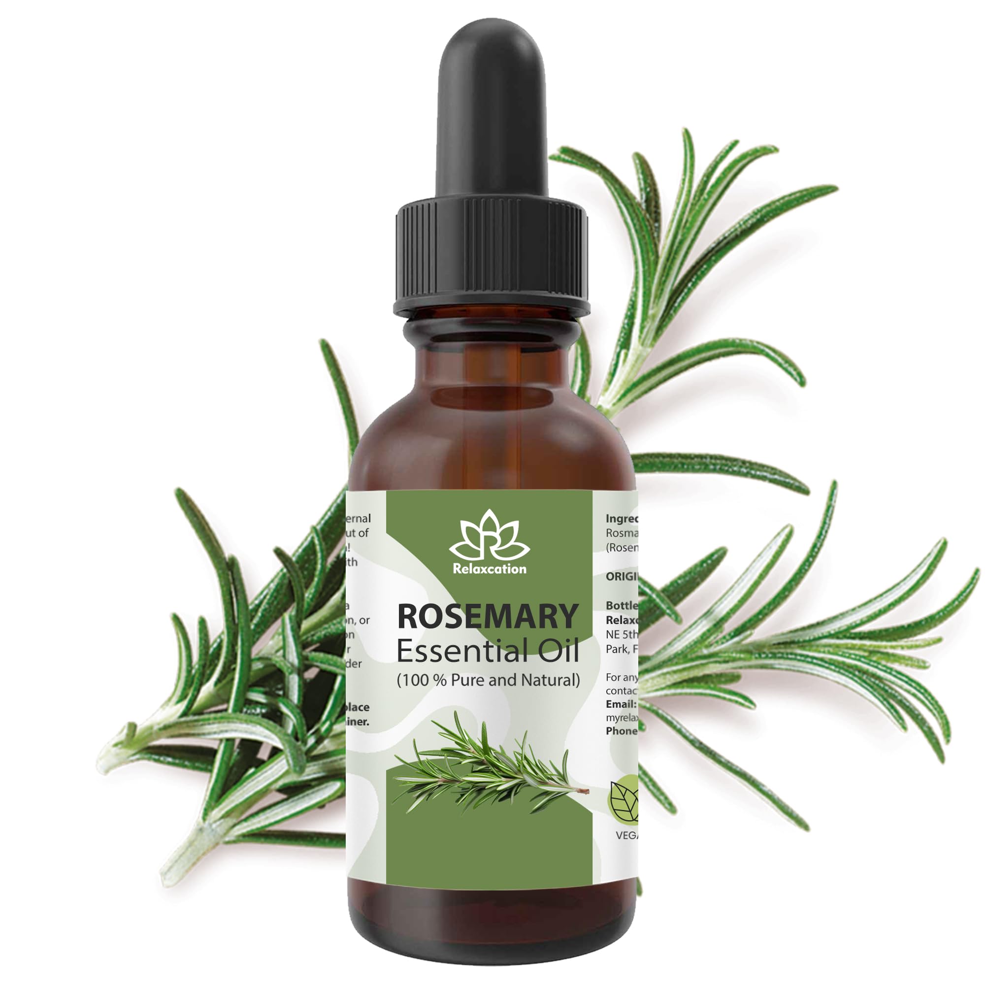 Relaxcation Rosemary Oil  Steam Distilled from Spanish Rosmarinus Officinalis, Fresh Herbaceous Aroma, Middle Note Botanical Oi