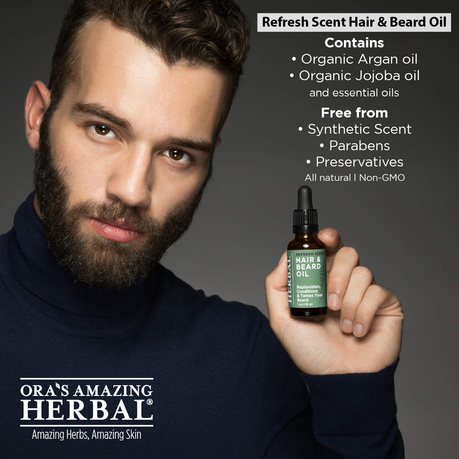 Tattoo Salve and Beard Oil Gift Set for Men with Tattoos and Beards, Tattoo Gifts, Made in The USA, Ora's Amazing Herbal (Tattoo