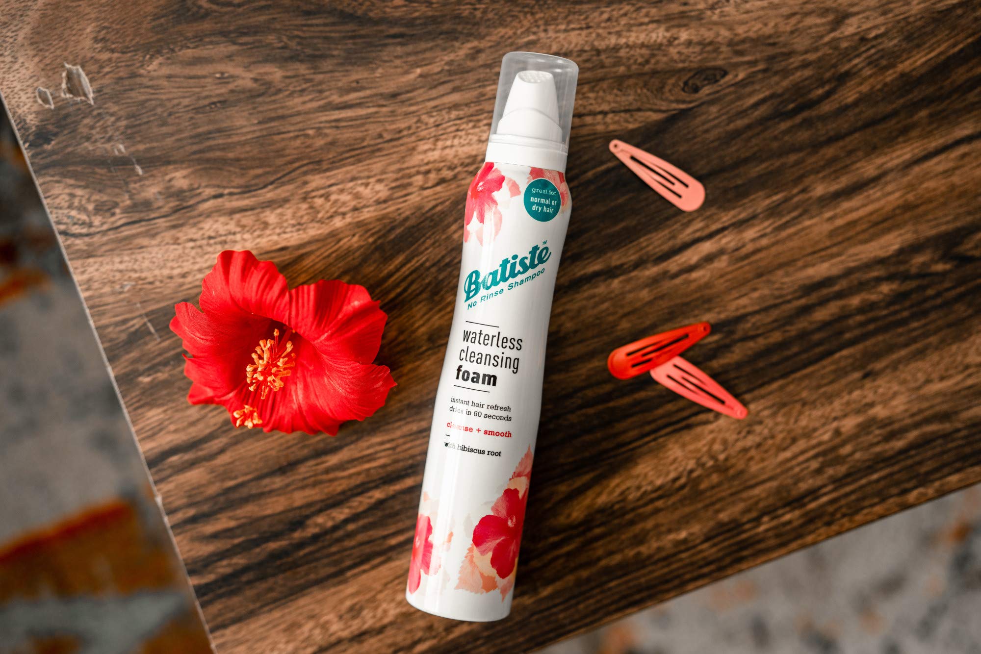 Batiste Waterless Cleansing Foam Cleanse And Smooth With Hibiscus Root, 3.60 Oz