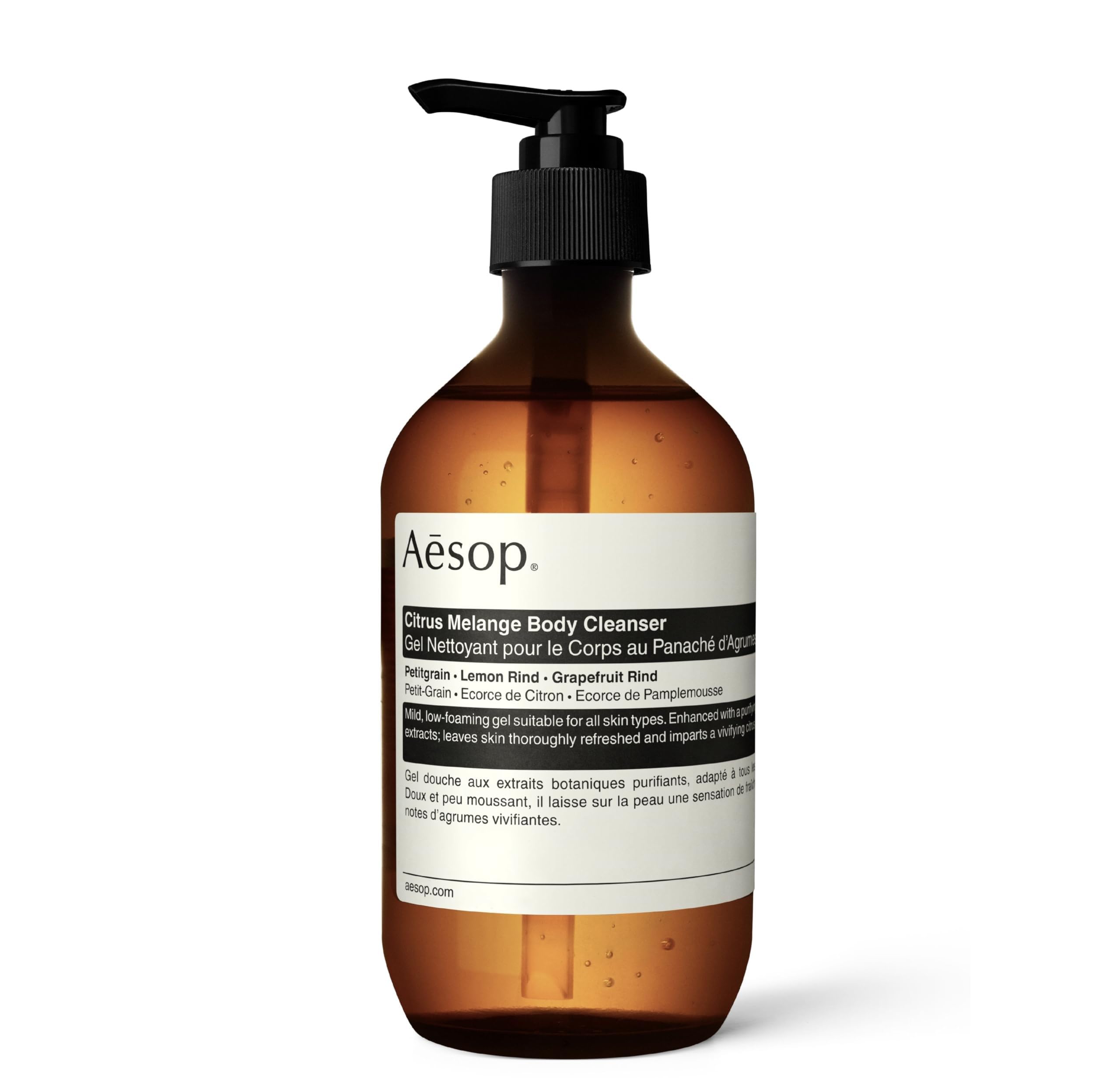 Aesop Citrus Melange Body Cleanser - Gentle Low-Foaming Gel Cleanser For Skin - Citrus Aroma with Botanical Extracts - 16.9 oz