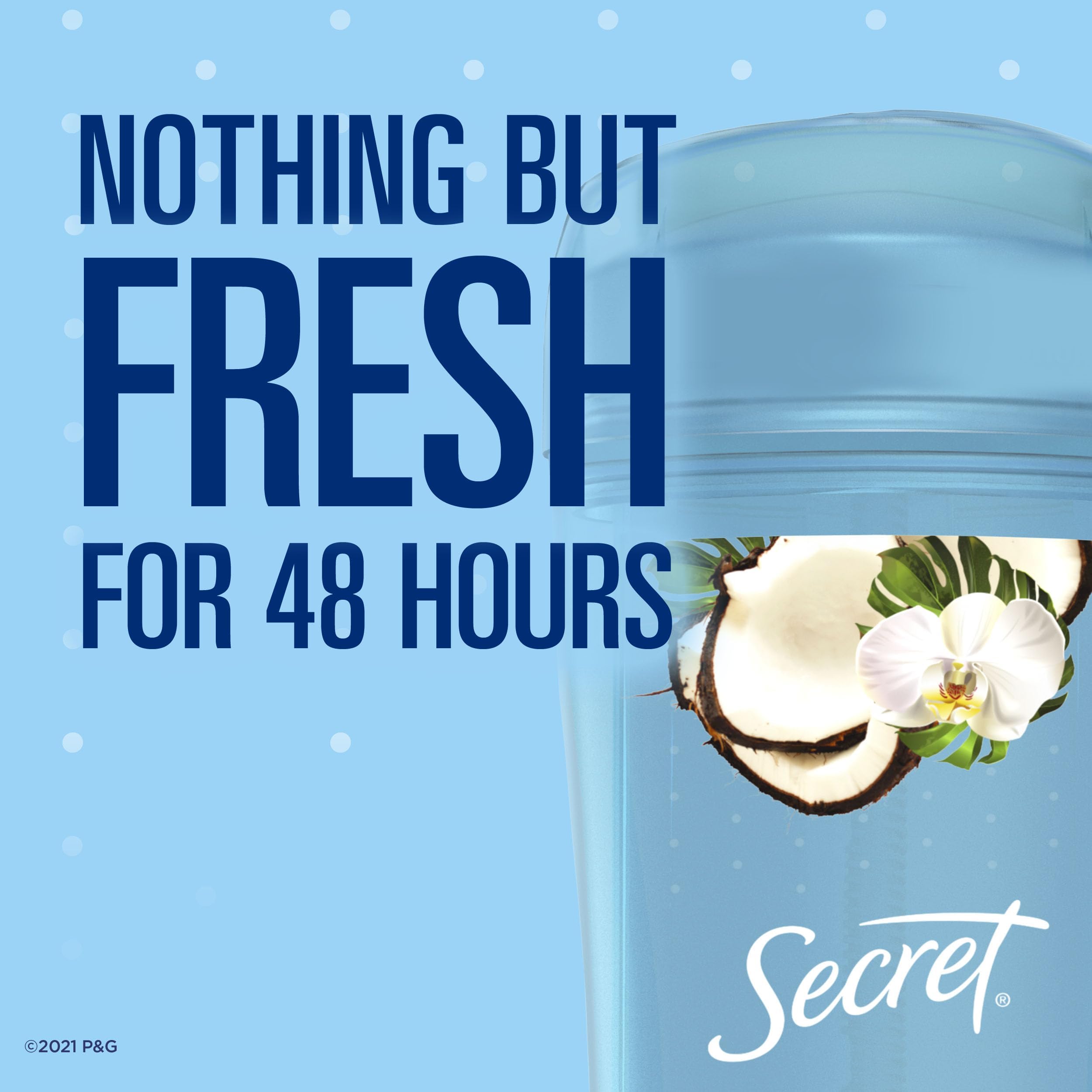 Secret Fresh Clear Gel Antiperspirant And Deodorant For Women, Coconut Scent, 2.6 Oz