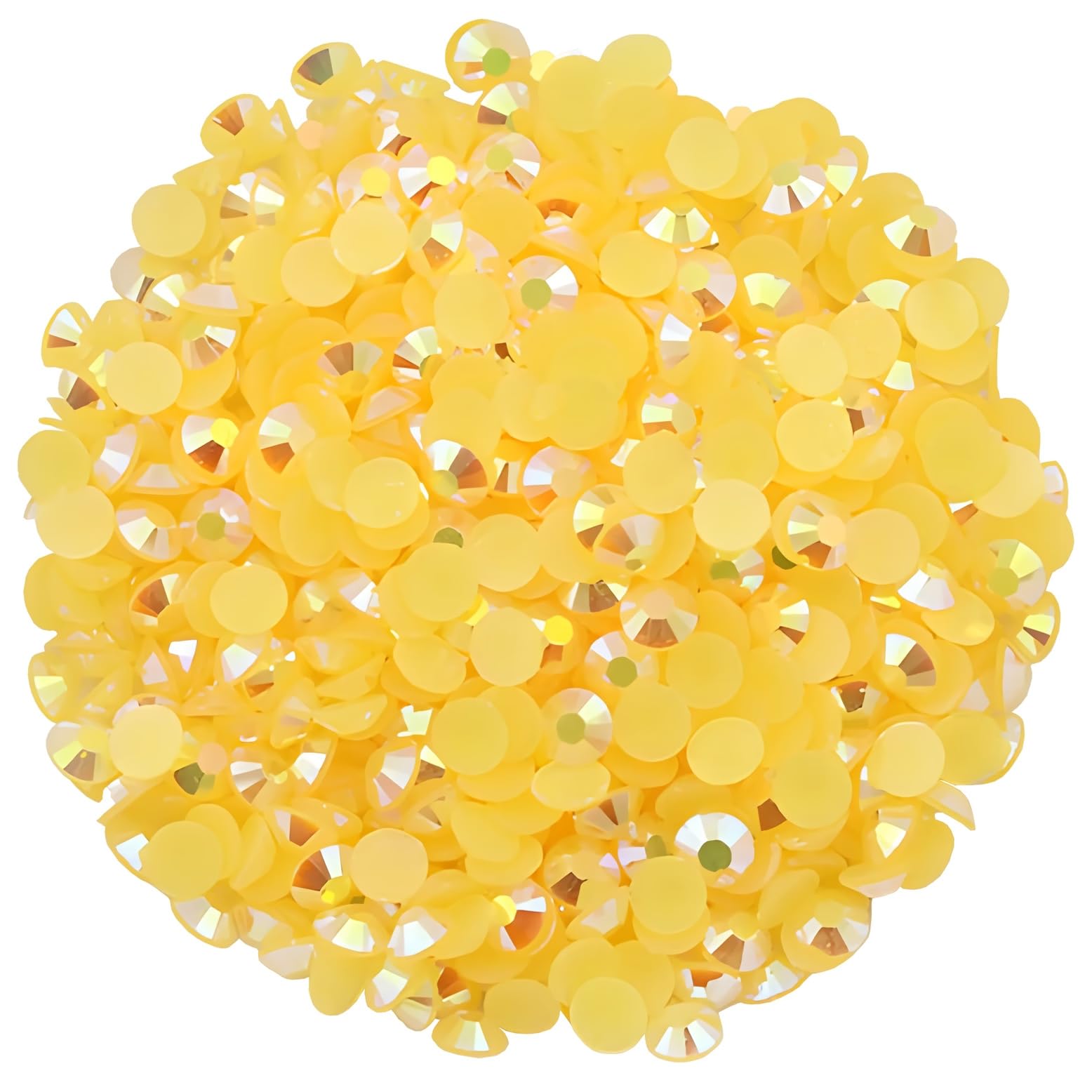 4500 Pcs SS6 2mm AB Flatback Rhinestones for Nails Art Crafts Glitter Round Shine Gems Crystals DIY Clothes Shoes (Orange Yellow