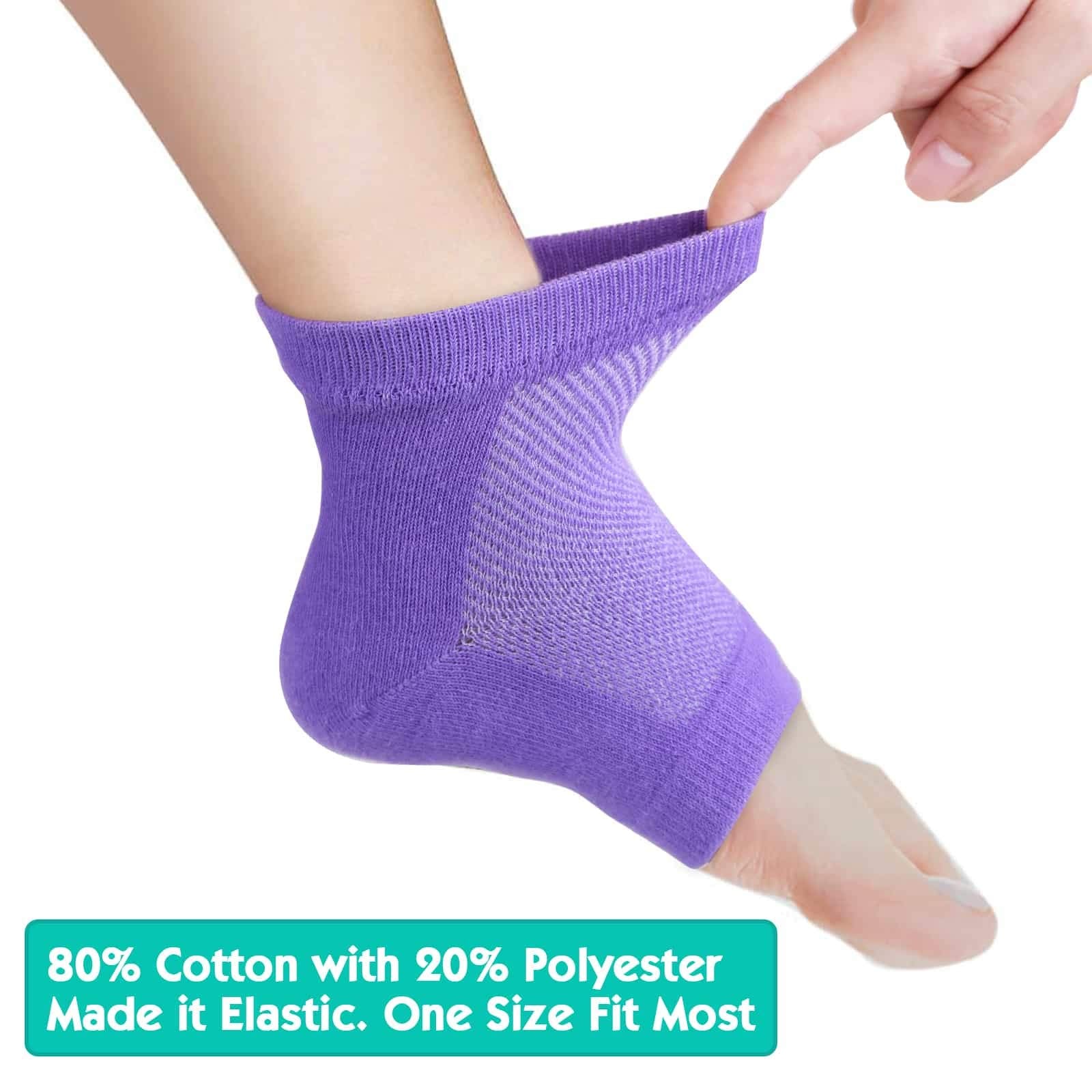 Selizo 6 Pairs Heel Moisturizing Socks Open Toe Socks Cracked Gel Heel Socks Foot Toeless Heel Repair Socks For Women Dry Hard C