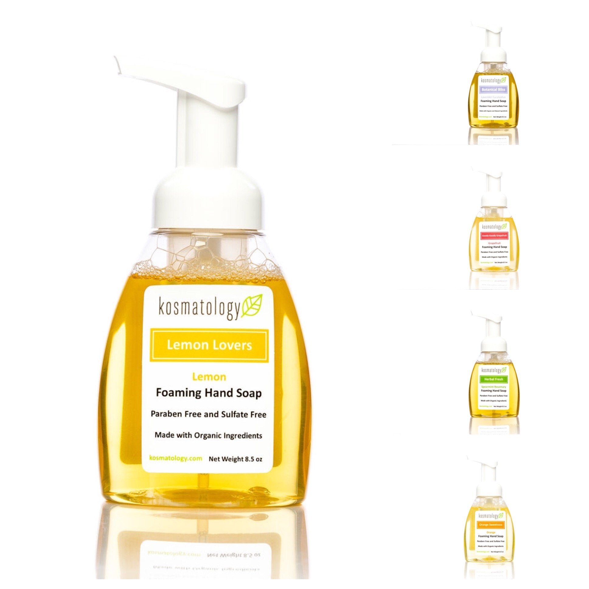 kosmatology Lemon Lovers (Lemon) Organic Foaming Hand Soap, 8.5 fl oz