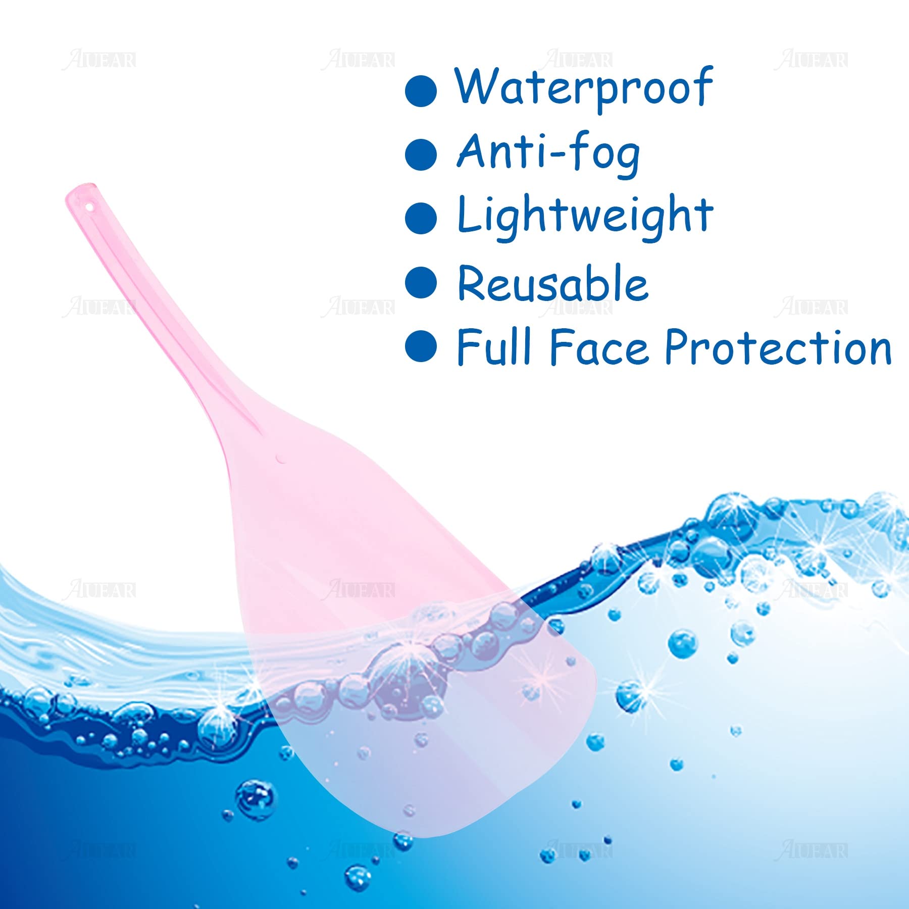 Auear, Pro Barber Hairspray Face Shield Hair Salon Hairdressing Hair Stylist Mask Salon Hair Cutting Dust Water Proof Plastic Sh
