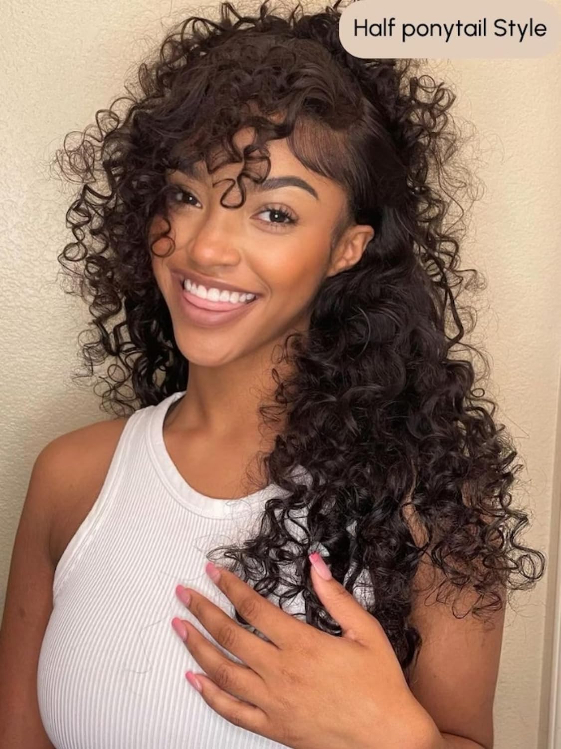 UNICE Water Wave Glueless Wig 18 Inch Human Hair Pre Plucked with Baby Hair Natural Color