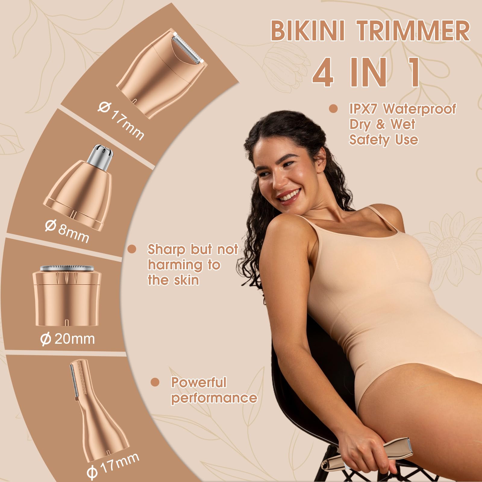 Blibee Hair Clippers & Bikini Trimmer For Women - Waterproof Electric Clippers And 4 In 1 Bikini Trimmer Set, Deluxe Hair Trimme