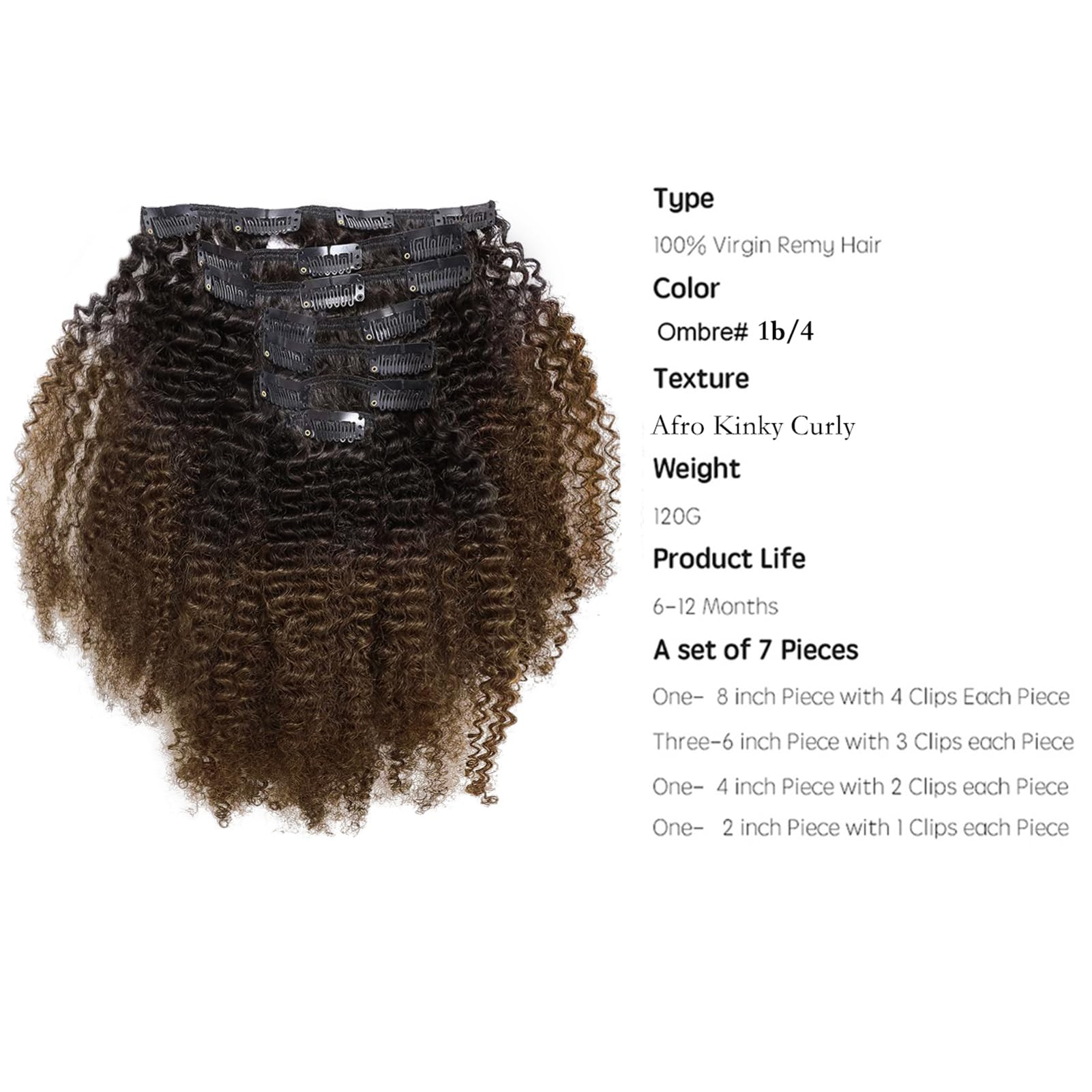 Loxxy Hair Afro Kinky Clip Ins Human Hair Extensions 3C 4A Clip In Hair Extensions For Afro Black Women Double Weft Curly Clip i