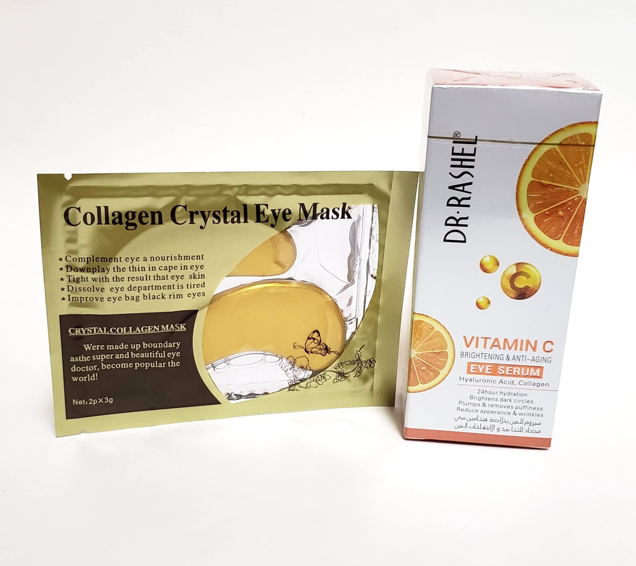 Dr Rashel Vitamin C Eye Anti - Aging Serum Essence | Hyaluronic Acid and Collagen, Reduce Wrinkles, Remove Dark circles & Puffin