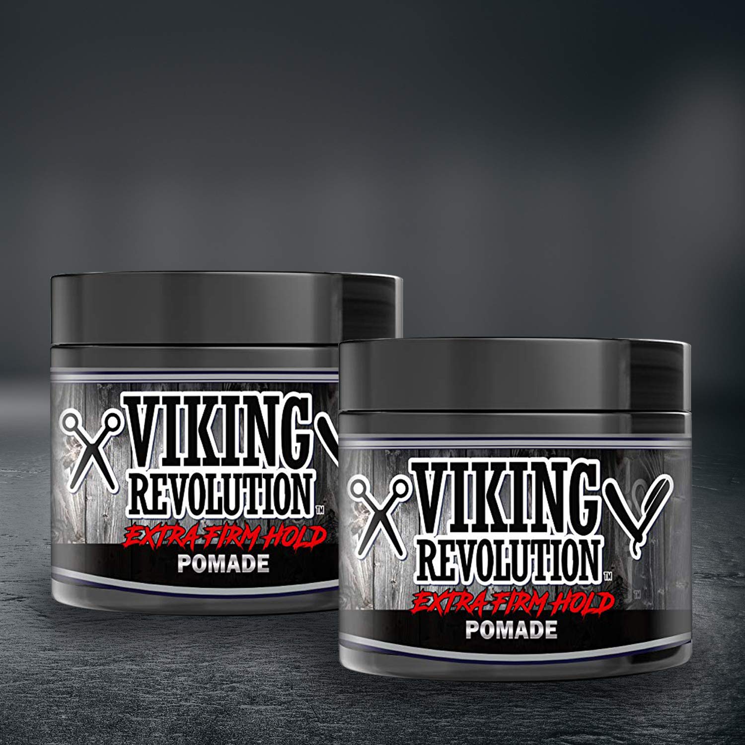 Viking Revolution Extreme Hold Pomade For Men - Style & Finish Your Hair (2 Pack)