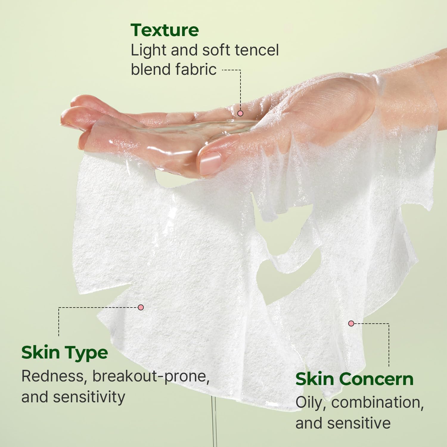 Torriden Balanceful Cica Facial Sheet Masks (10 Sheets) - Facial Mask For Soothing, Calming, Balancing, And Nourishing With Cent