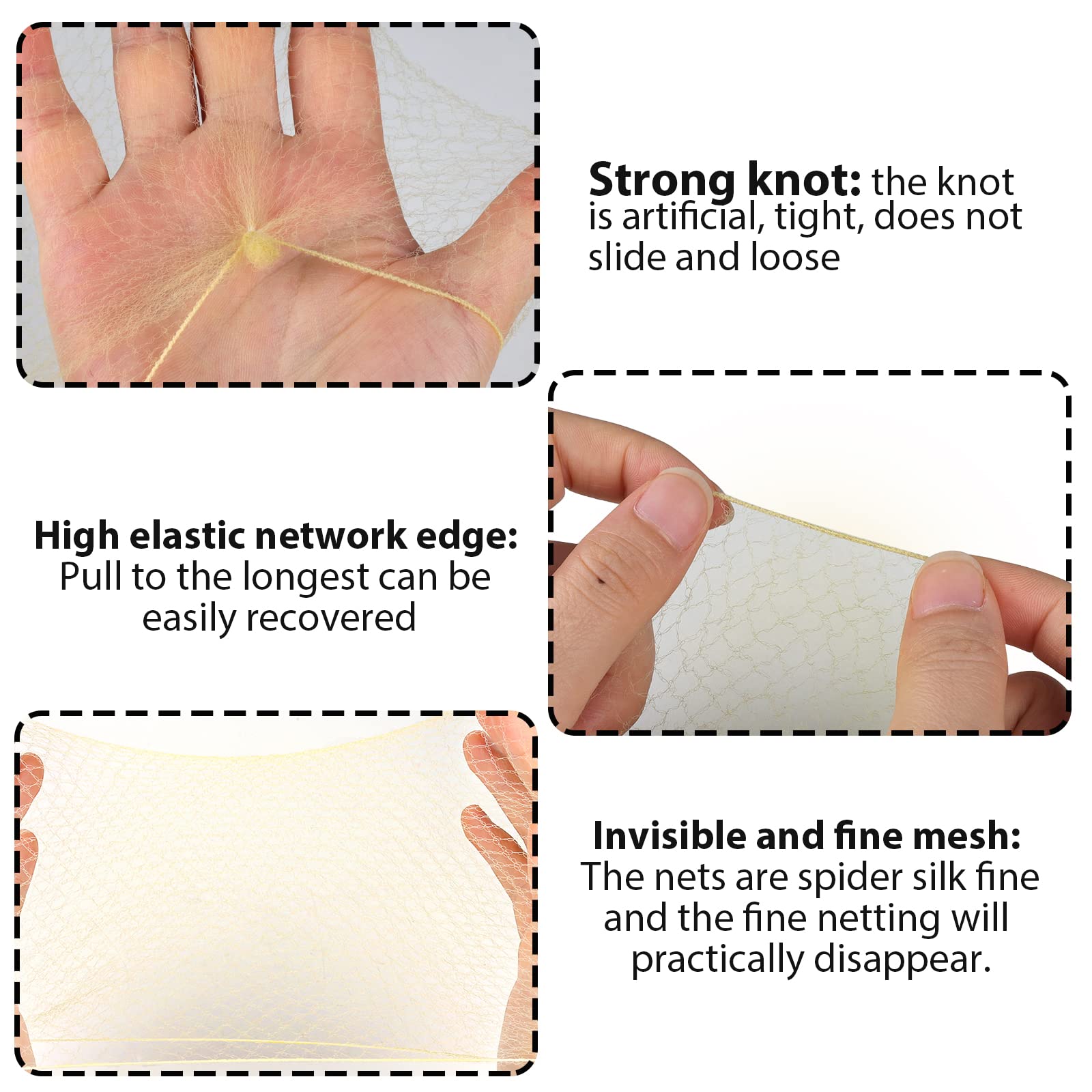 Teenitor Hair Nets Invisible Elastic Edge Mesh and Bobby Pins Set,40 Pieces HairNets, 80 Pieces U Shaped Pins for Ballet Bun,3 S
