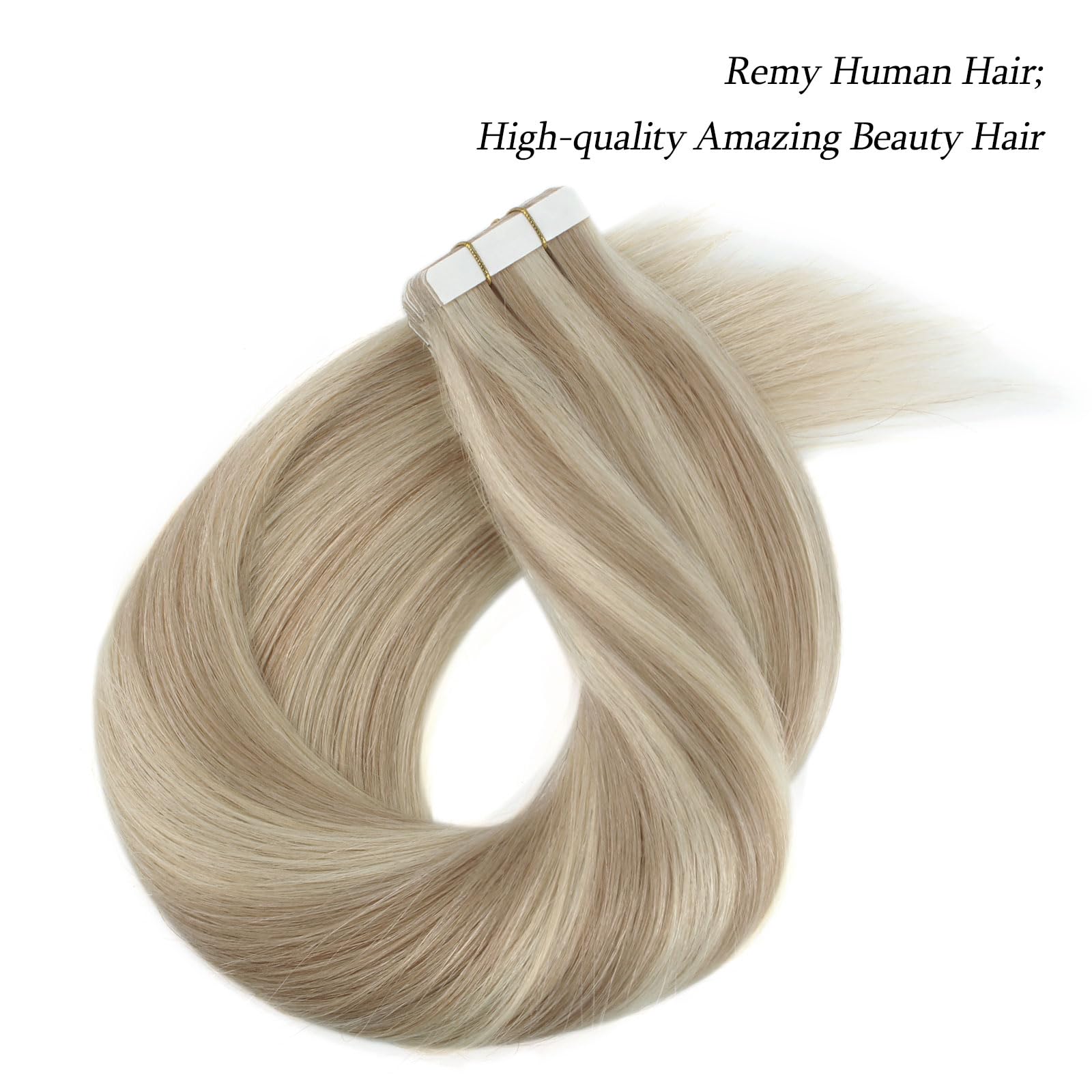 Abh Amazingbeauty Hair 20 Inch Hair Extensions Real Human Hair Tape In Honey Blonde Highlighted Medium Blonde Tape In Hair Exten