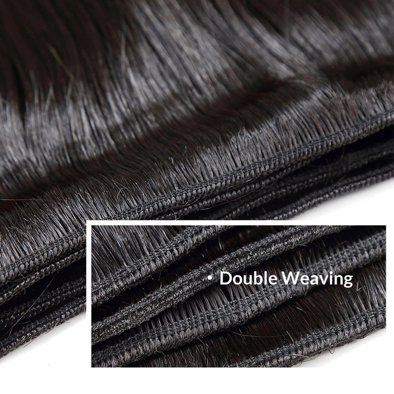 Huarisi Brazilian Virgin Bundles Human Hair Straight 20 Inch 100% Unprocessed Virgin Hair 1 Bundles Straight Weave Human Hair Bu