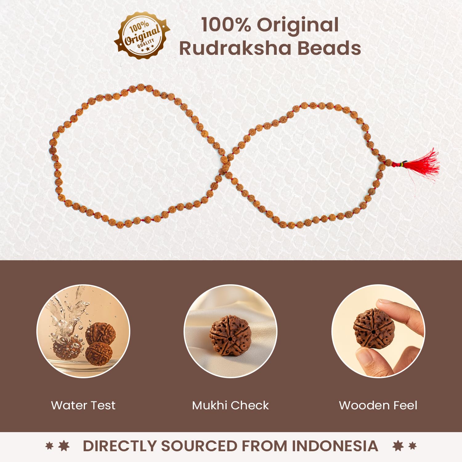 Astrotalk 5 Mukhi Rudraksha Mala 108+1 Beads | Certified 7mm Beads | Spiritual Protection, Focus & Positivity | Lord Kalagni Rudra Blessings | Rudraksha Mala Original for Men & Women