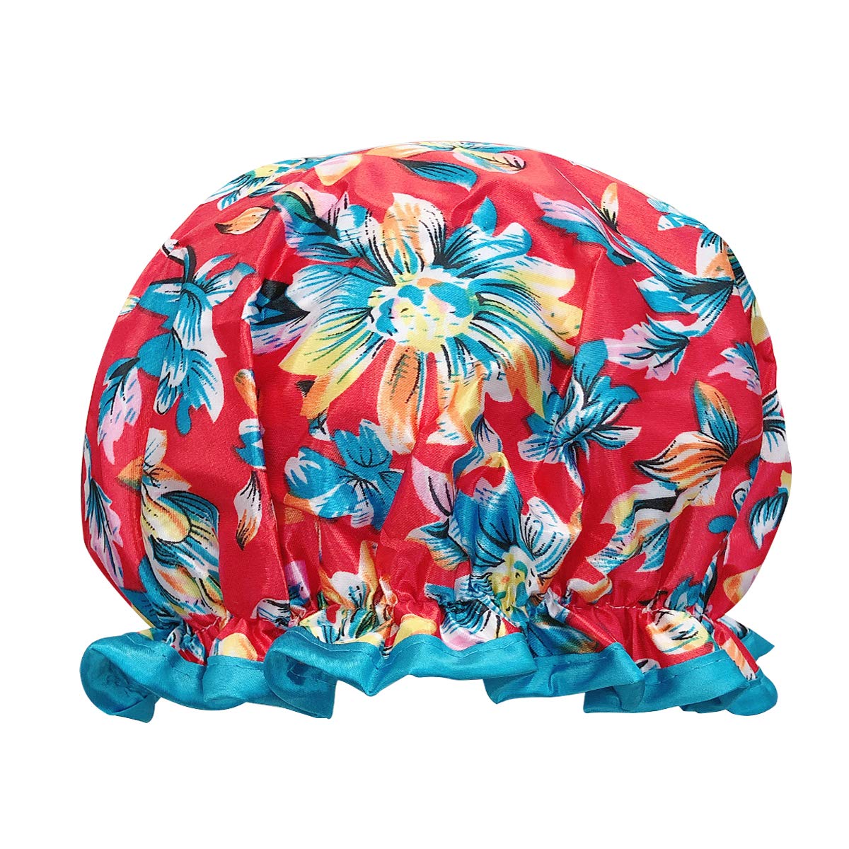 Allydrew Reusable Women'S Waterproof Shower Caps For Long Hair, Exotic Floral