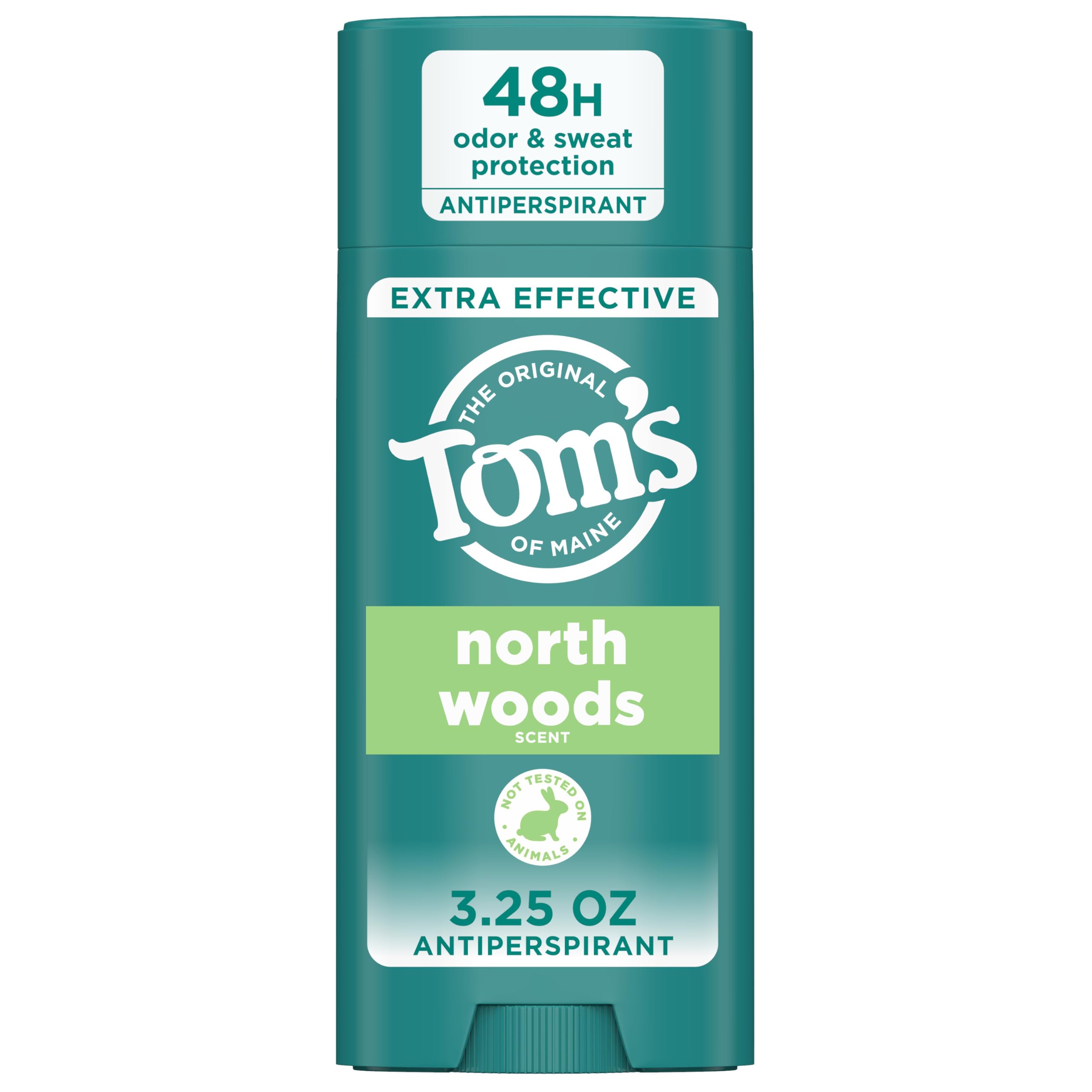 Toms of Maine North Woods Antiperspirant for Men and Women, With Recycled Aluminum, 3.25 oz