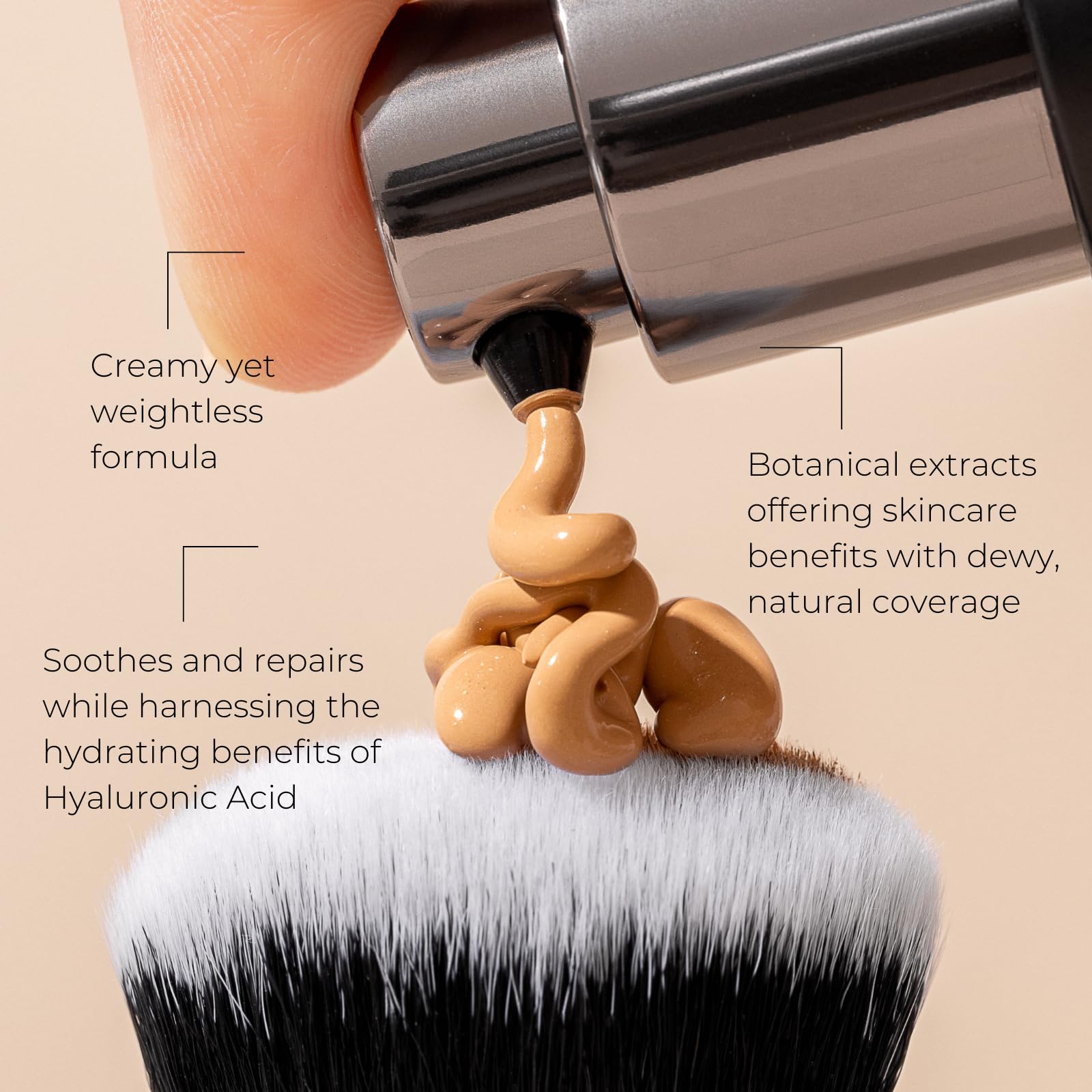INIKA Organic Full Coverage Liquid Foundation Makeup with Hyaluronic Acid and Argan Oil, Vegan and Organic Foundation for Skin E