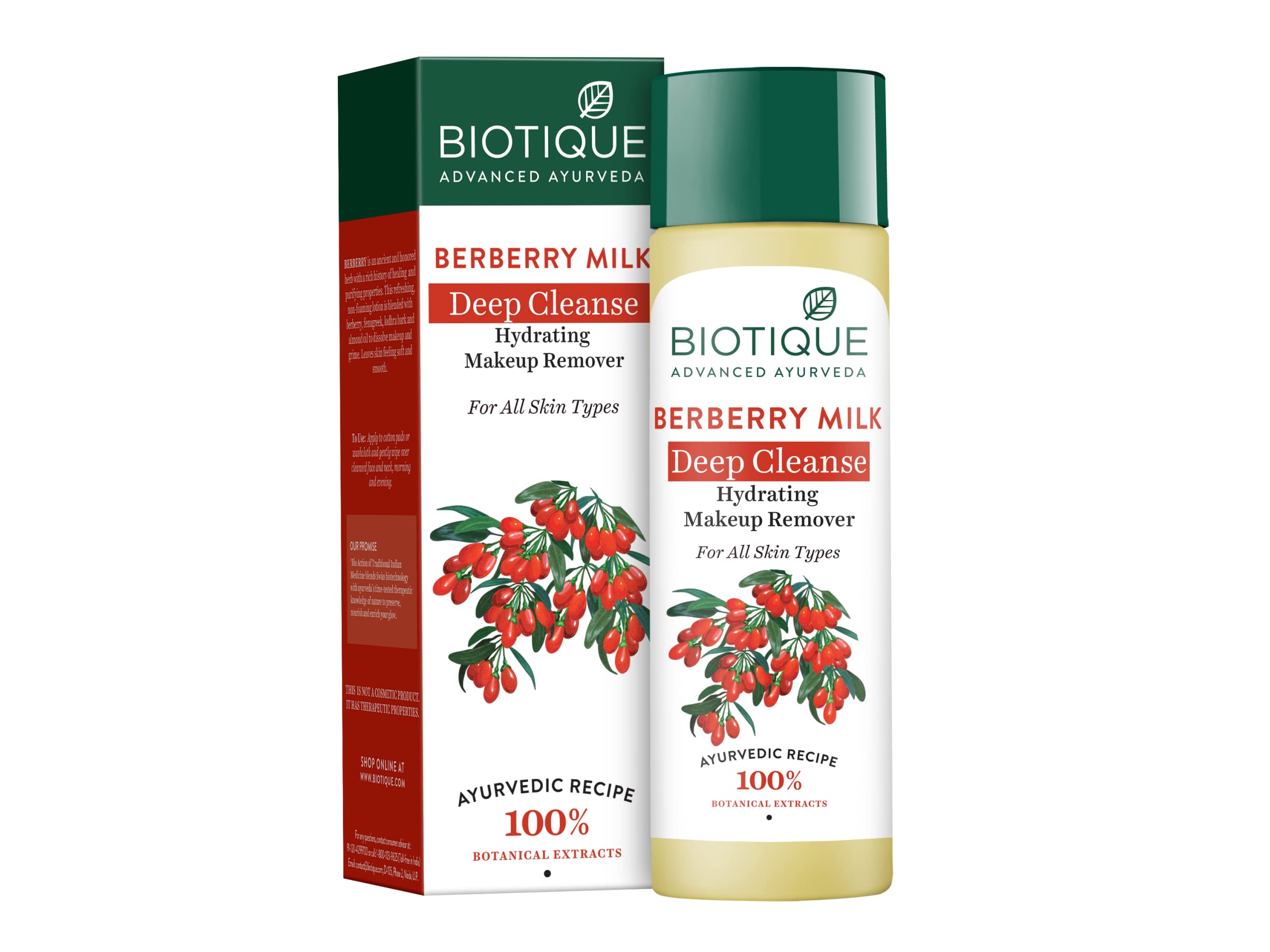 Biotique Bio Berberry Hydrating Cleanser For All Skin Types, 120Ml I Ayurvedic Recipe I Botanical Extracts