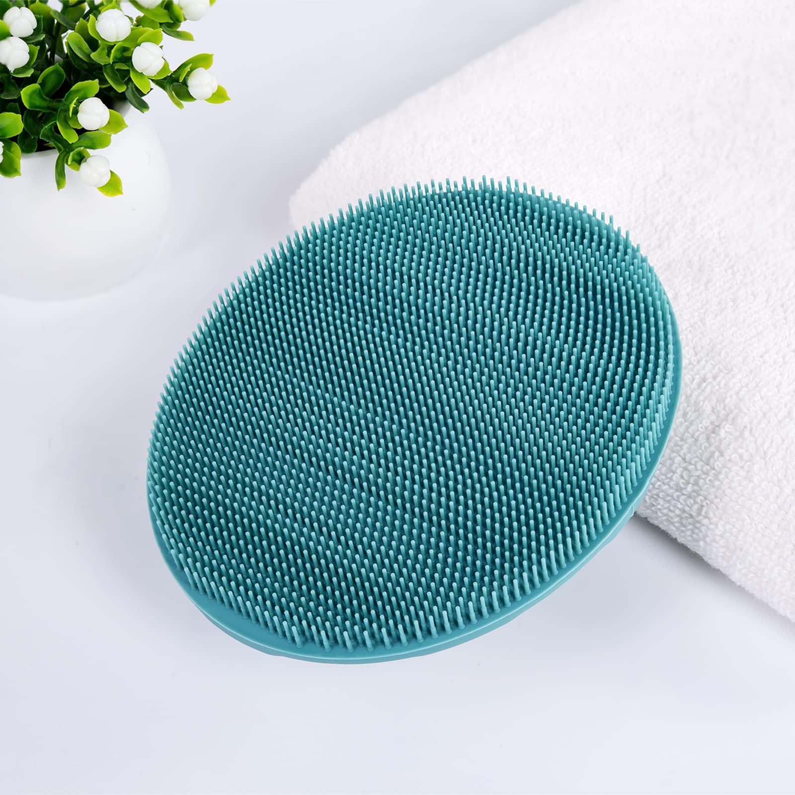 Innerneed Food-Grade Soft Silicone Body Cleansing Brush Shower Scrubber, Gentle Exfoliating And Massage For All Kinds Of Skin (P