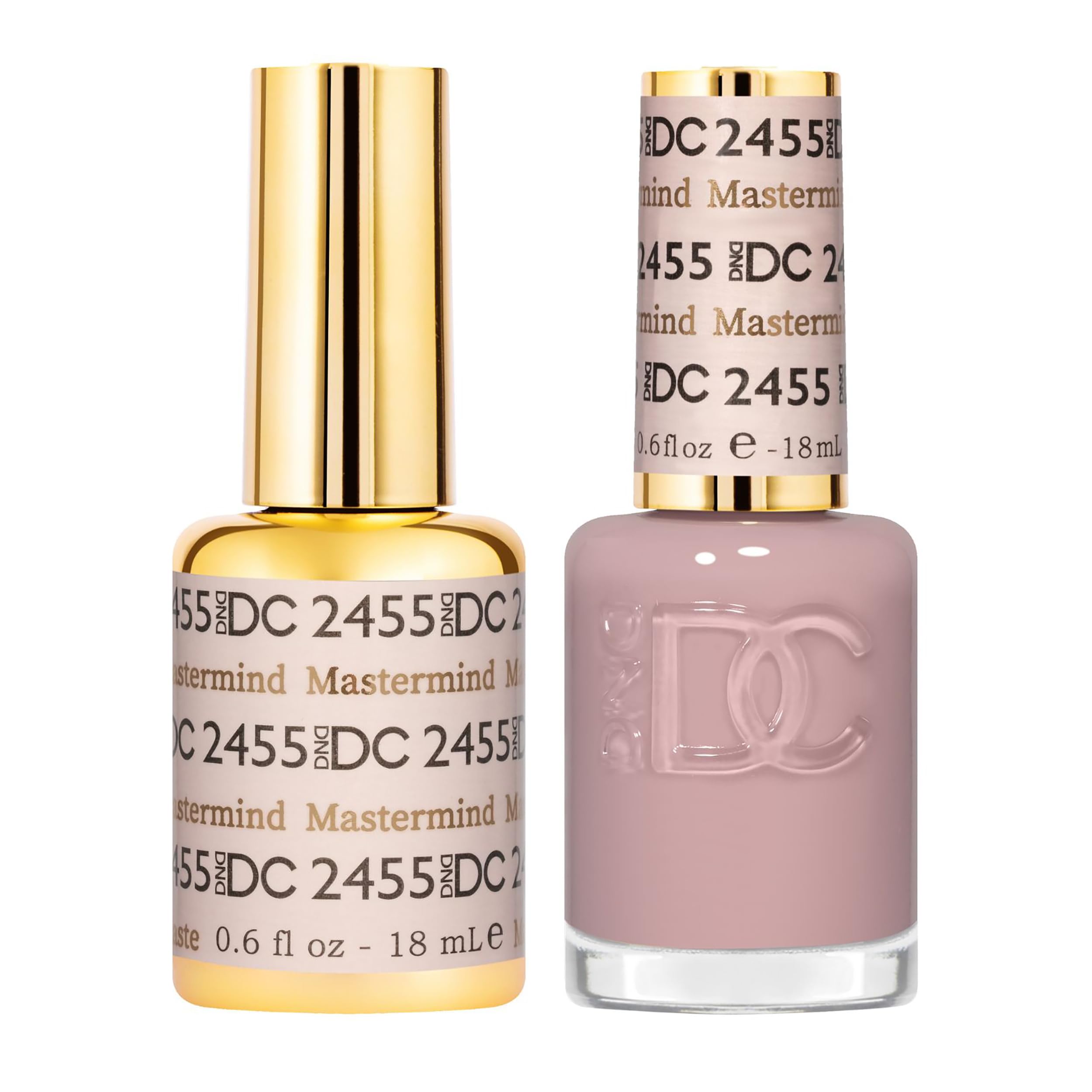 DND DC Gel Polish Set, Sheer Collection, UV/LED Gel Polish and Air Dry Nail Lacquer, Matching Chip-Free Polish Duo, 2455 Masterm